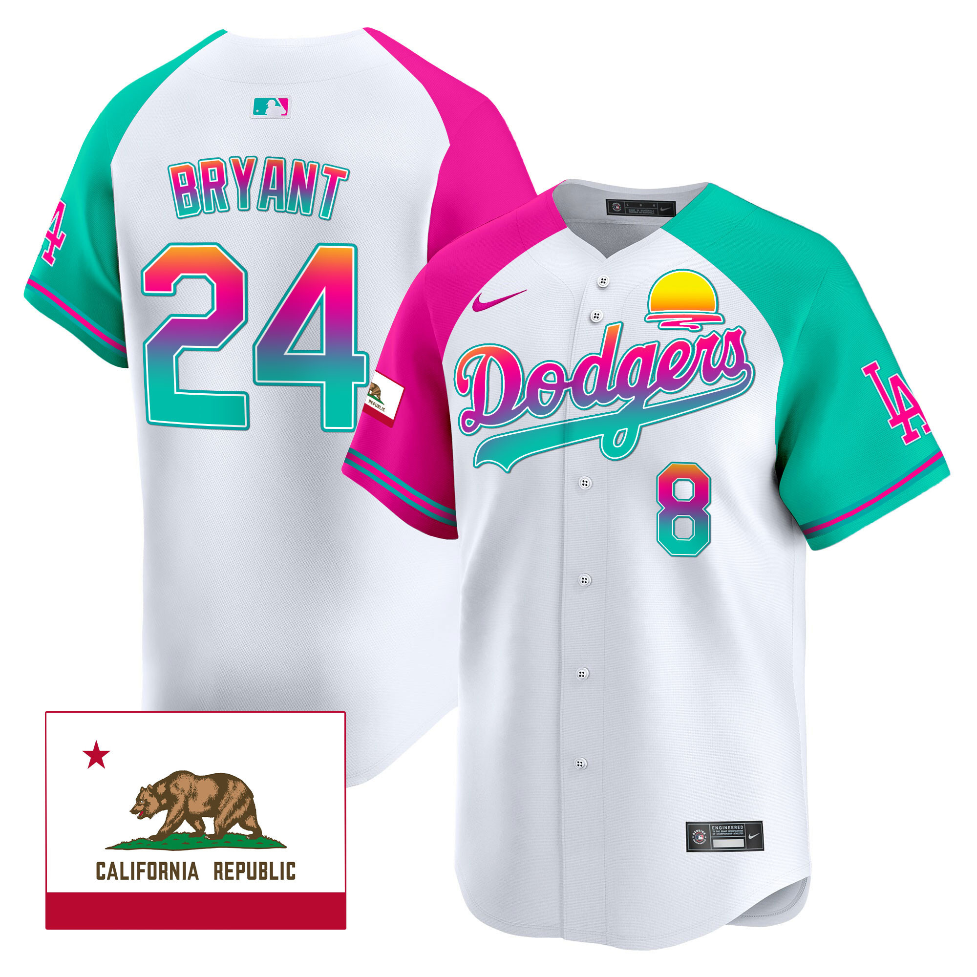 Men's Dodgers 2024 Los Angeles City Style Vapor Premier Limited Jersey - All Stitched - Image 36