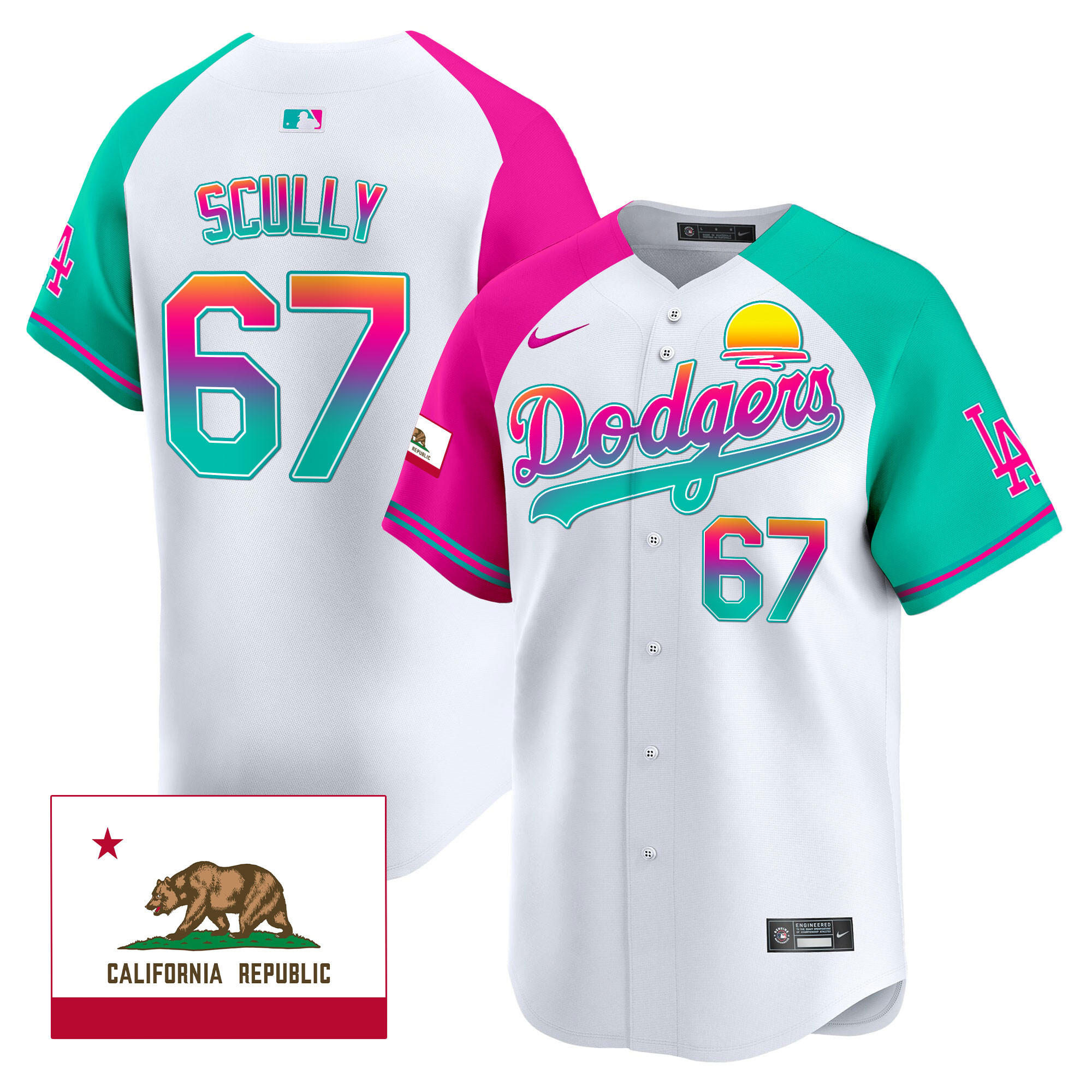 Men's Dodgers 2024 Los Angeles City Style Vapor Premier Limited Jersey - All Stitched - Image 37