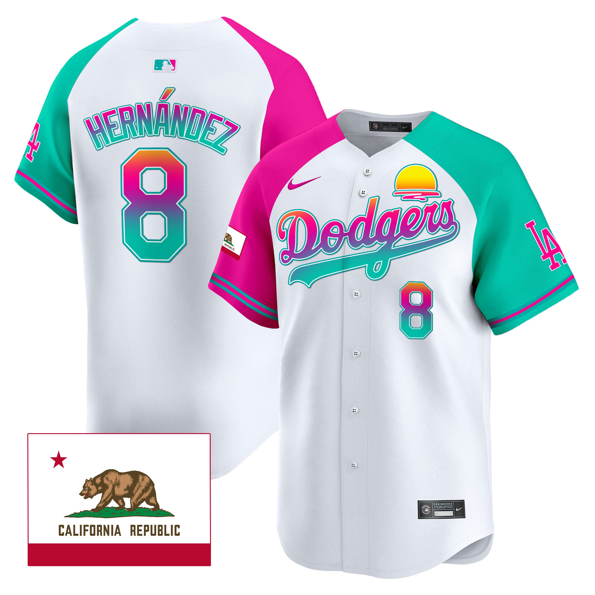 Men's Dodgers 2024 Los Angeles City Style Vapor Premier Limited Jersey - All Stitched - Image 38