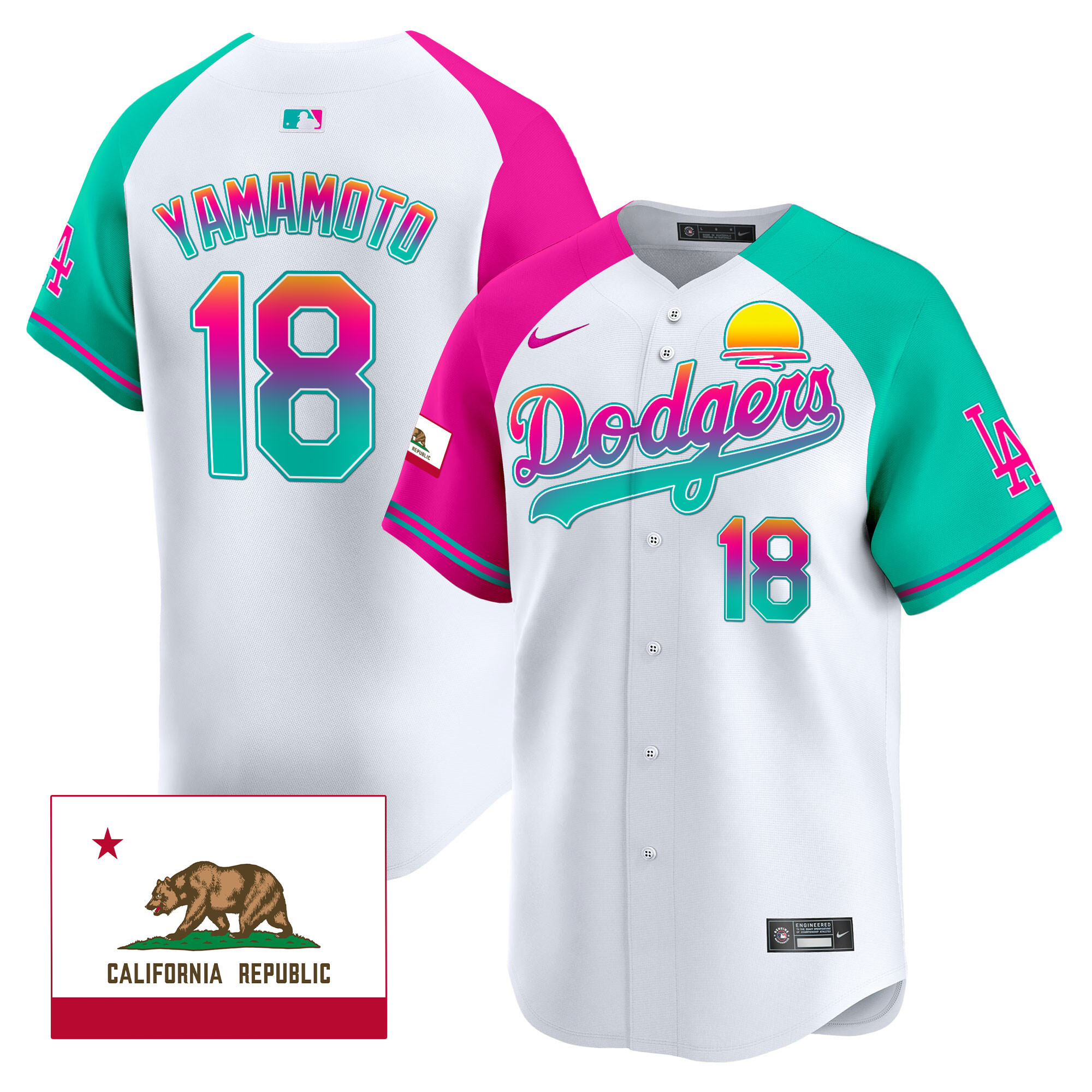 Men's Dodgers 2024 Los Angeles City Style Vapor Premier Limited Jersey - All Stitched - Image 39