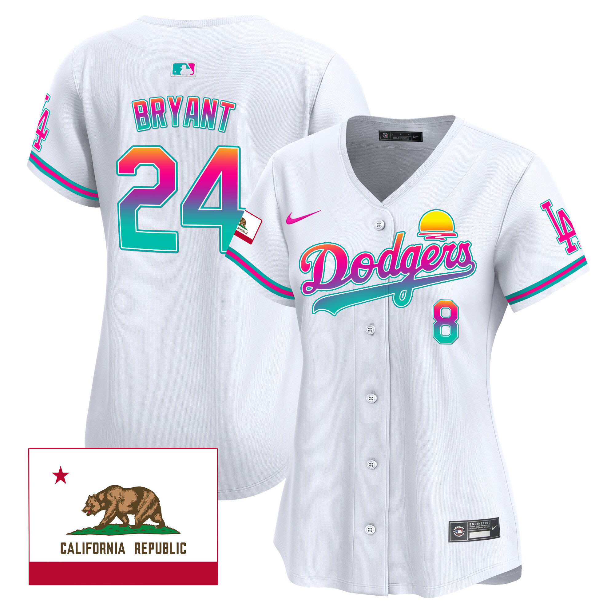 Women's Dodgers 2024 Los Angeles City Style Vapor Premier Limited Jersey - All Stitched - Image 4