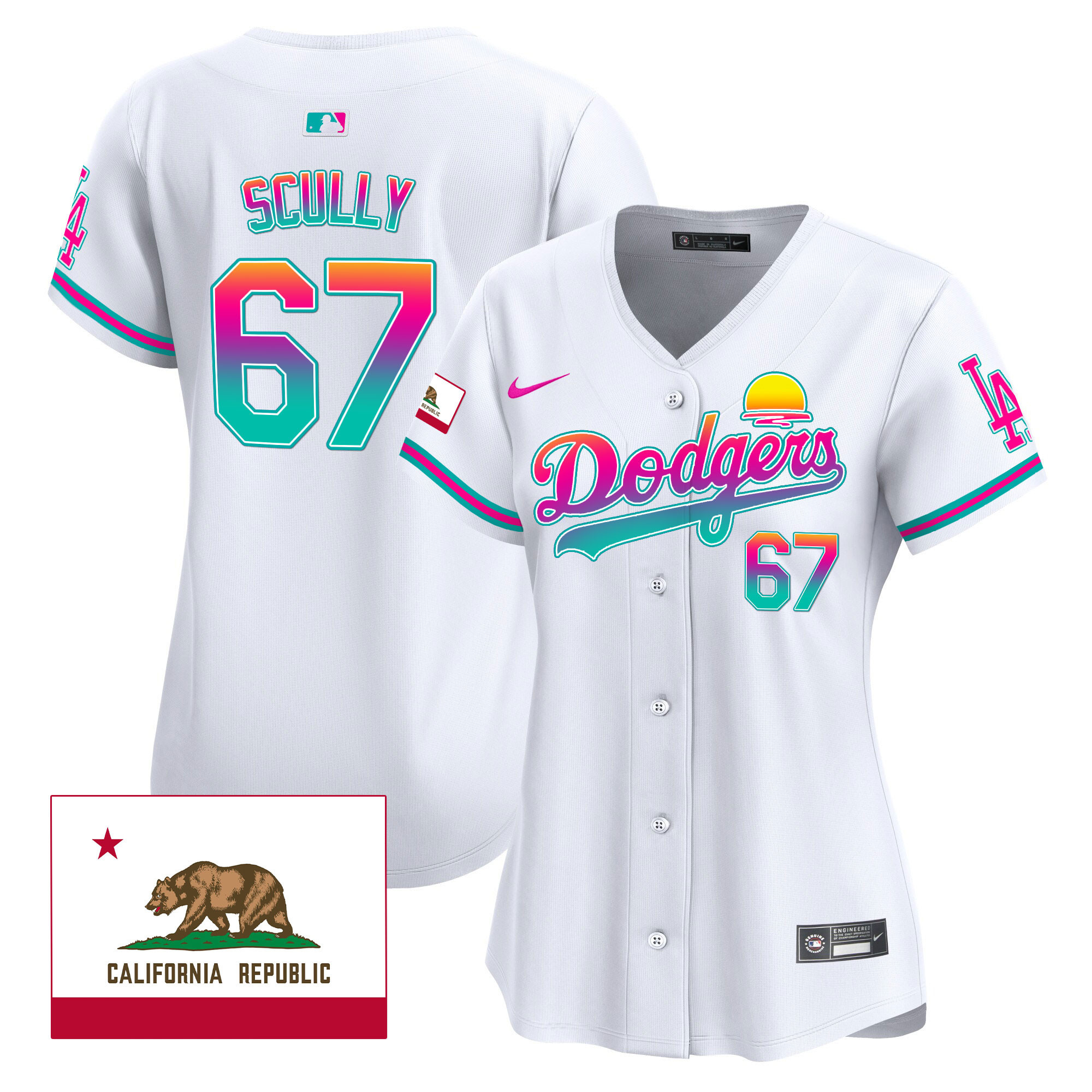 Women's Dodgers 2024 Los Angeles City Style Vapor Premier Limited Jersey - All Stitched - Image 5