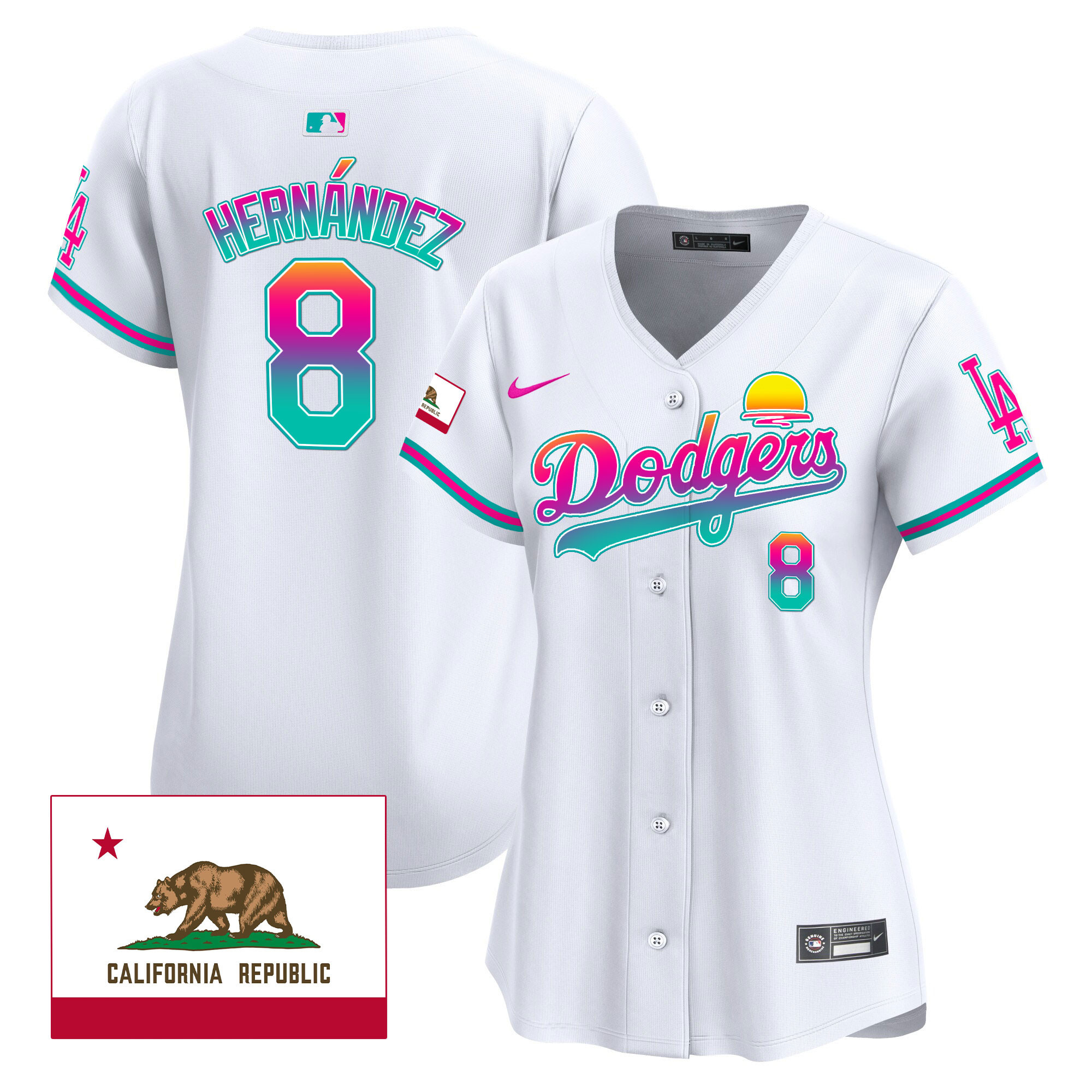 Women's Dodgers 2024 Los Angeles City Style Vapor Premier Limited Jersey - All Stitched - Image 6