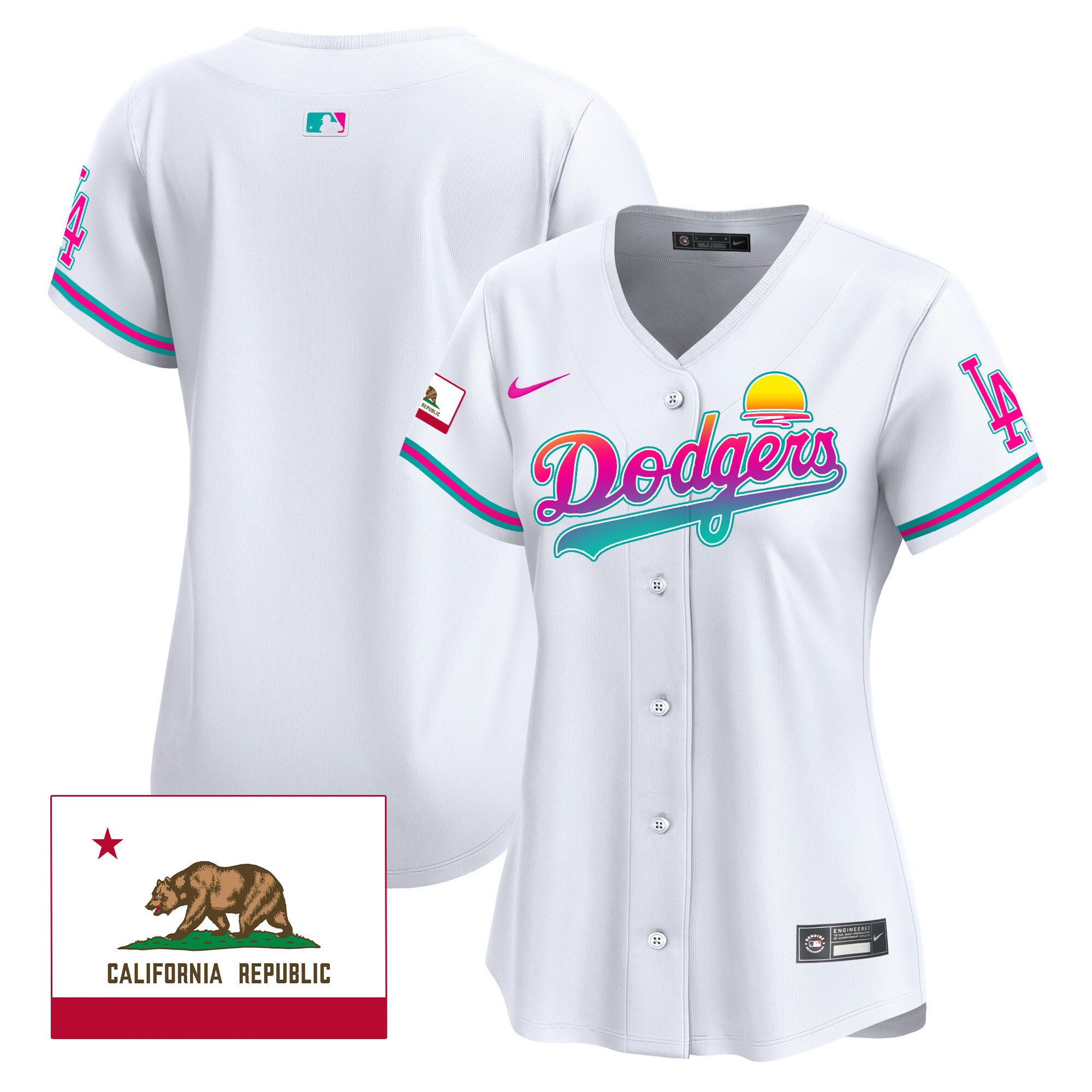 Women's Dodgers 2024 Los Angeles City Style Vapor Premier Limited Jersey - All Stitched - Image 8