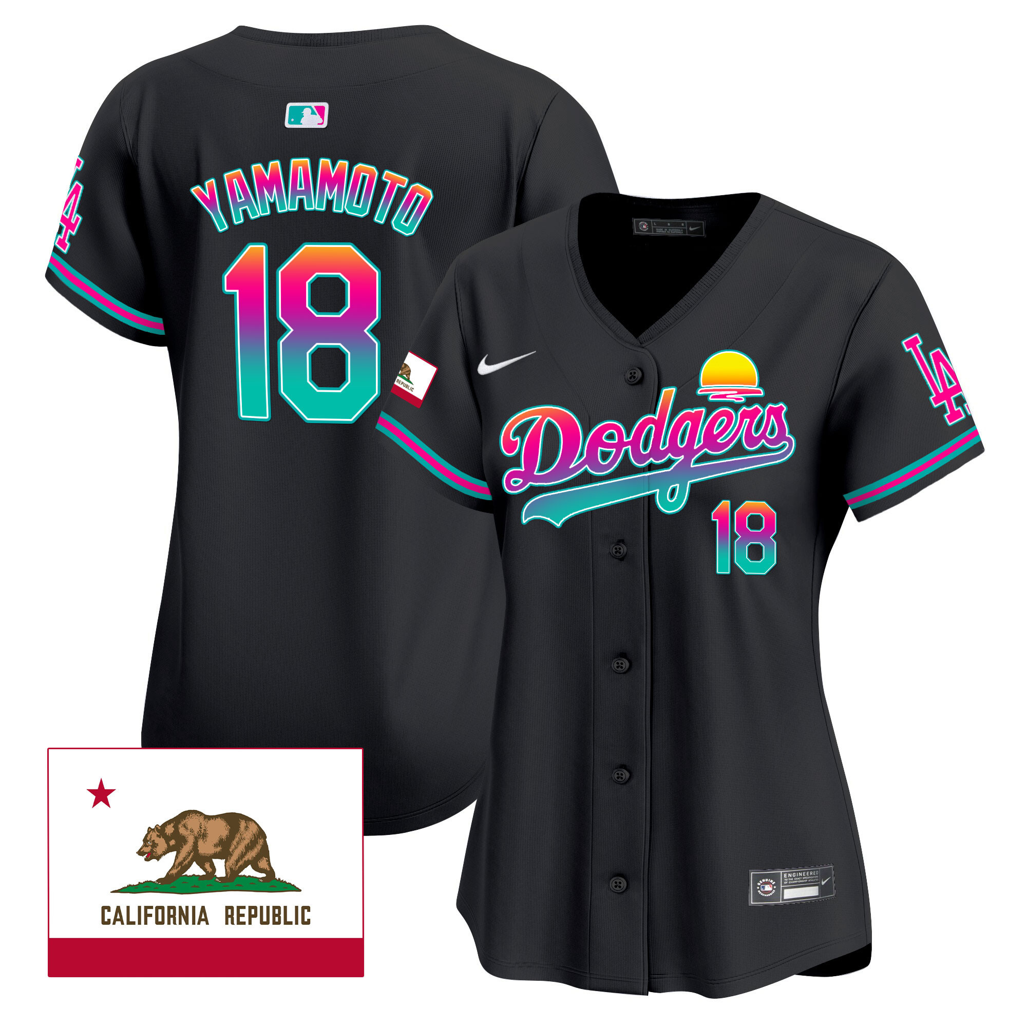 Women's Dodgers 2024 Los Angeles City Style Vapor Premier Limited Jersey - All Stitched - Image 15