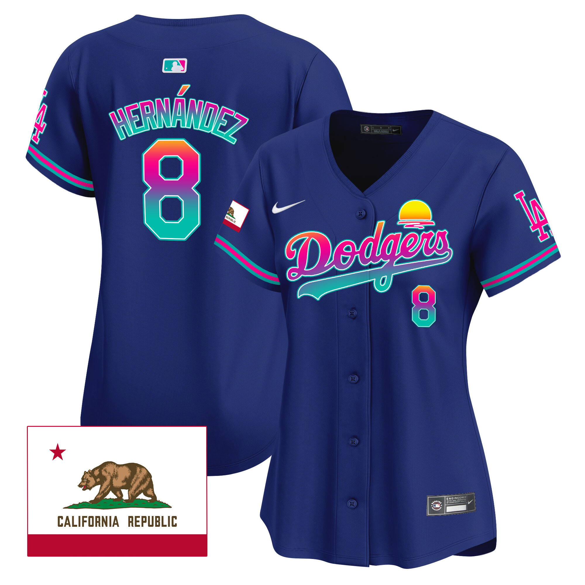 Women's Dodgers 2024 Los Angeles City Style Vapor Premier Limited Jersey - All Stitched - Image 22
