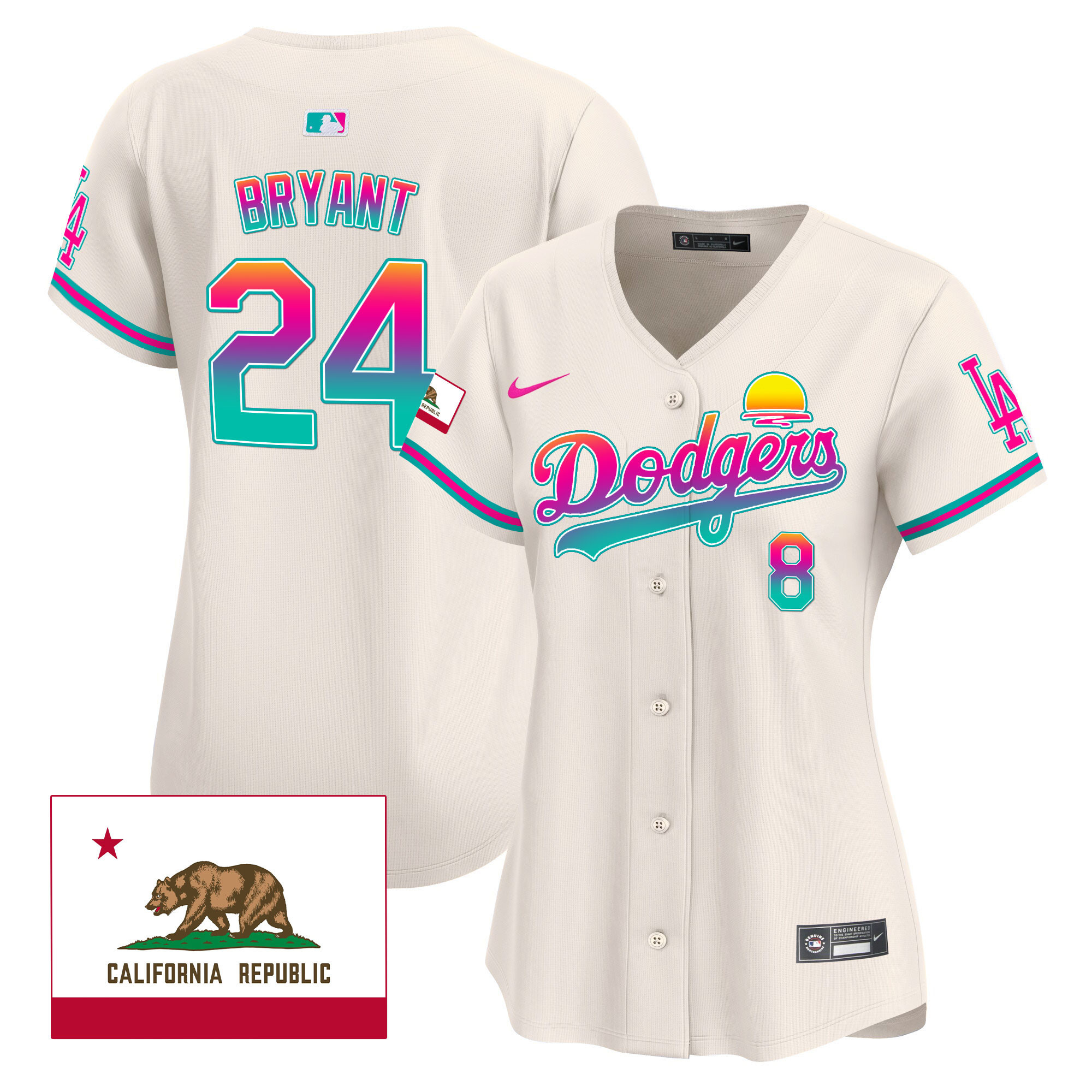 Women's Dodgers 2024 Los Angeles City Style Vapor Premier Limited Jersey - All Stitched - Image 28