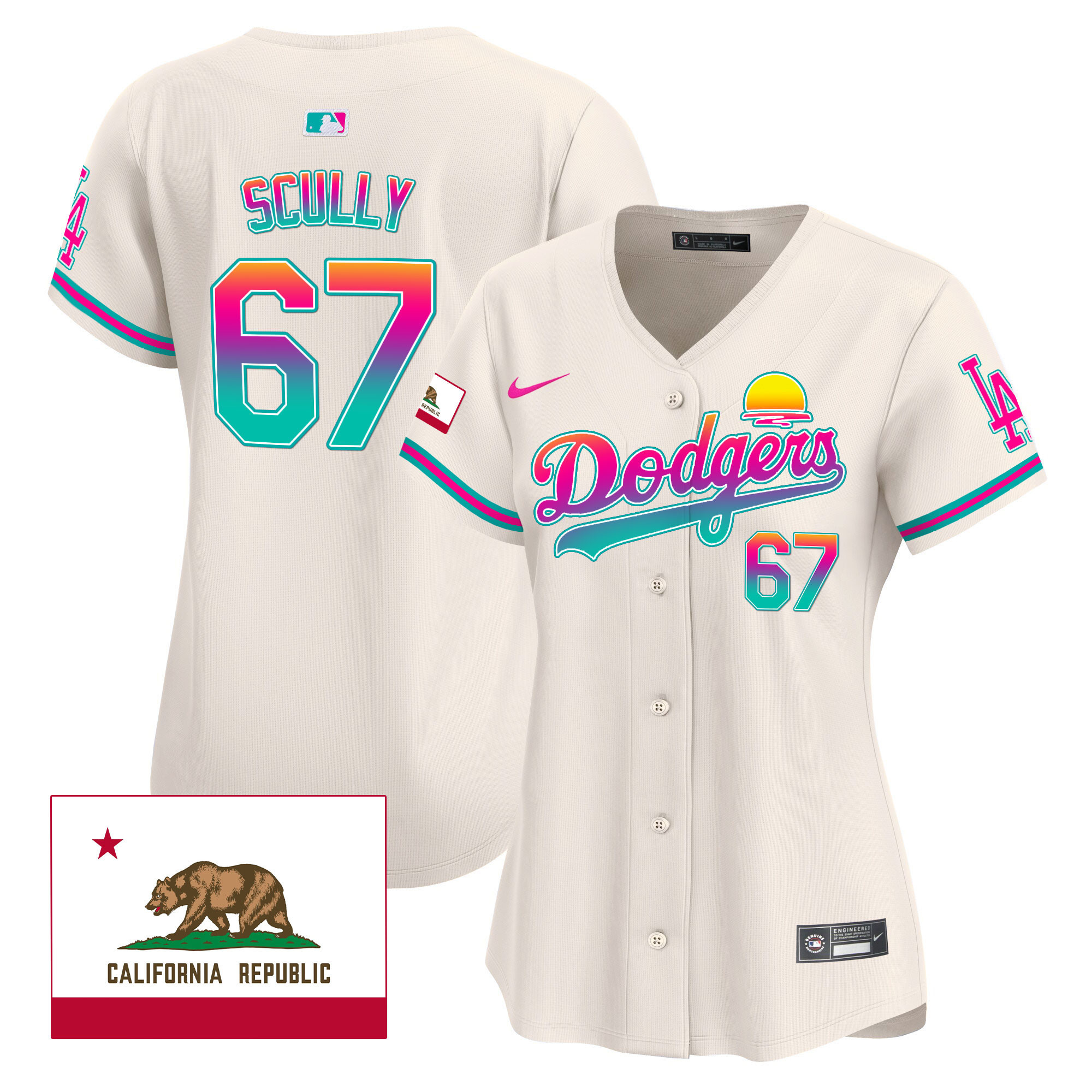 Women's Dodgers 2024 Los Angeles City Style Vapor Premier Limited Jersey - All Stitched - Image 29