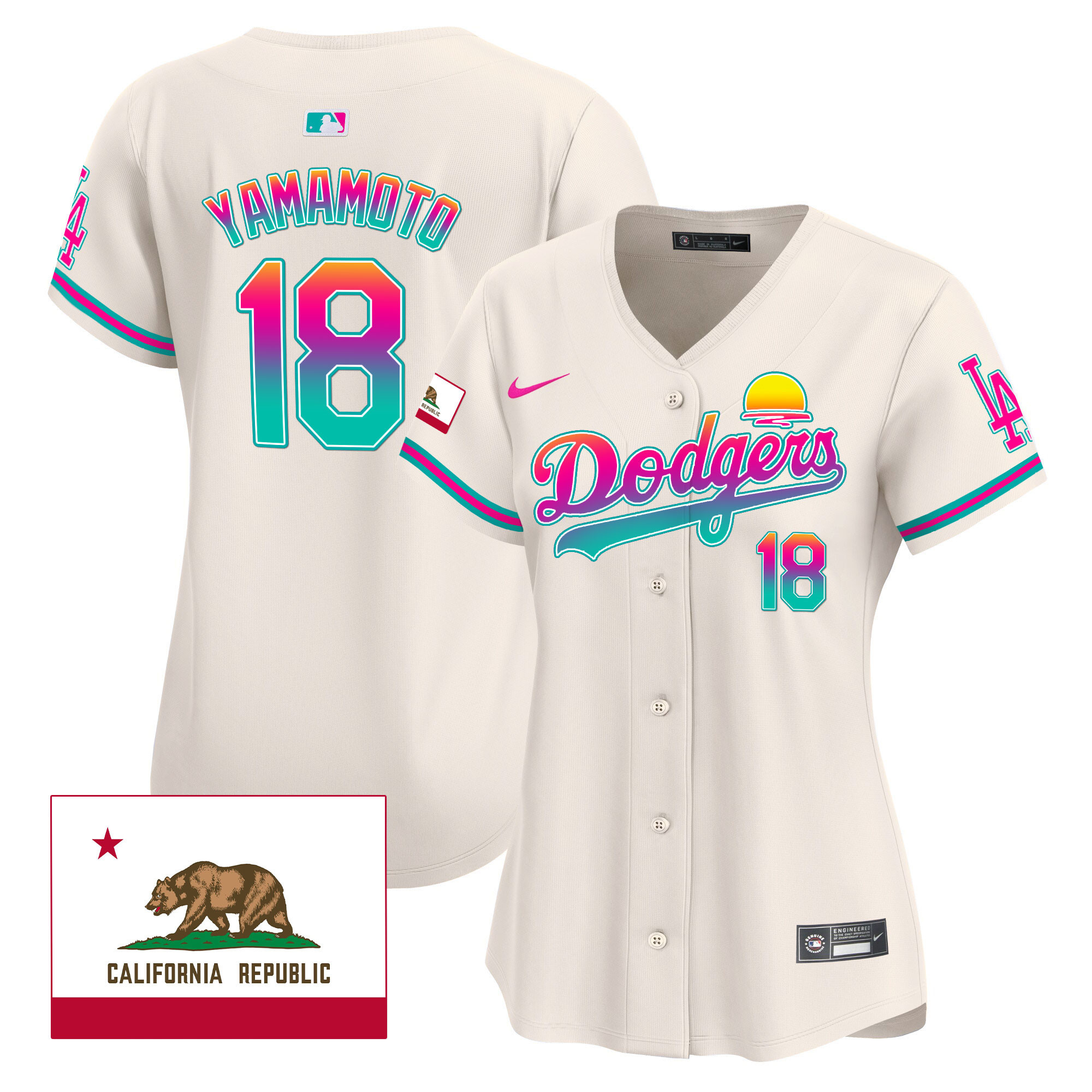 Women's Dodgers 2024 Los Angeles City Style Vapor Premier Limited Jersey - All Stitched - Image 31