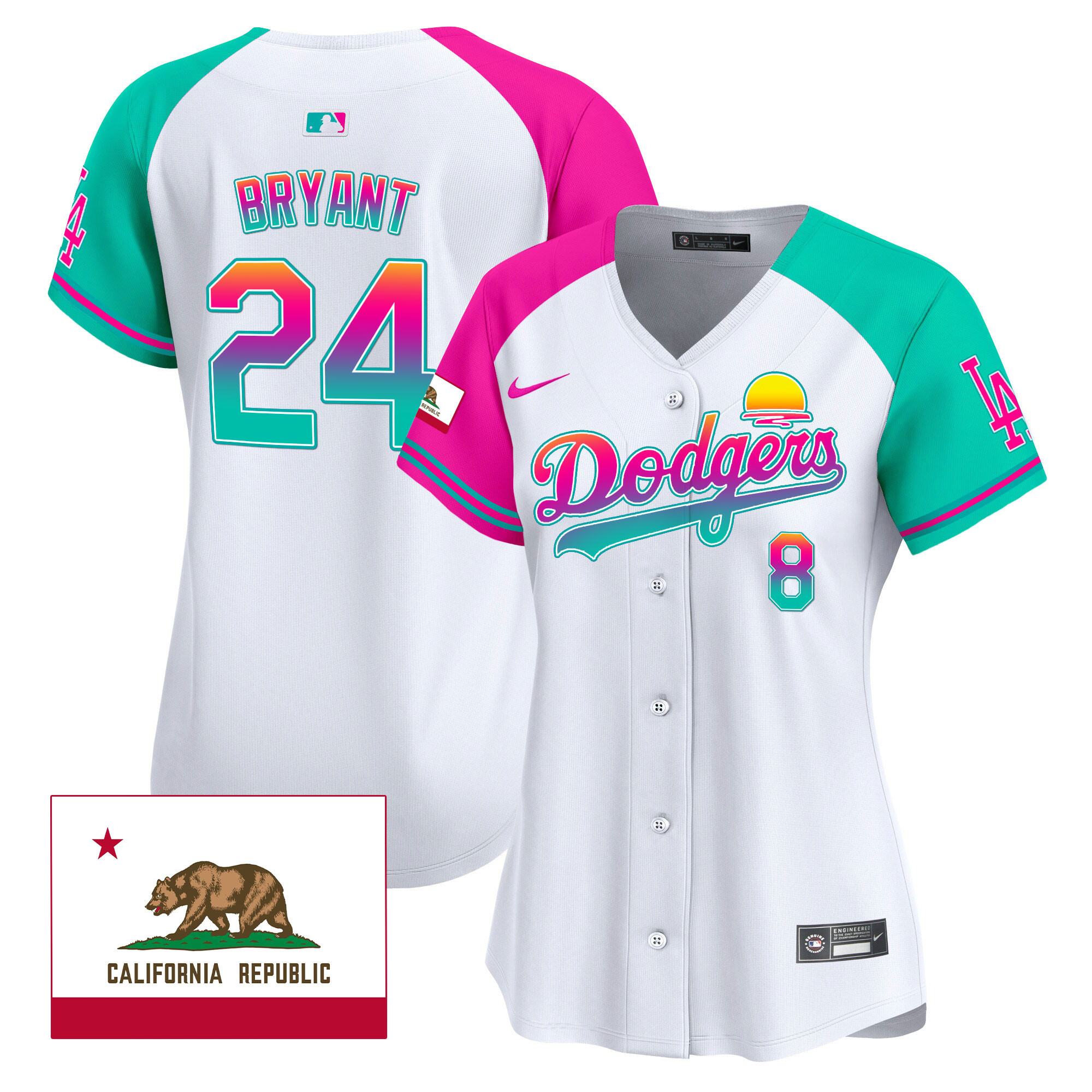 Women's Dodgers 2024 Los Angeles City Style Vapor Premier Limited Jersey - All Stitched - Image 36