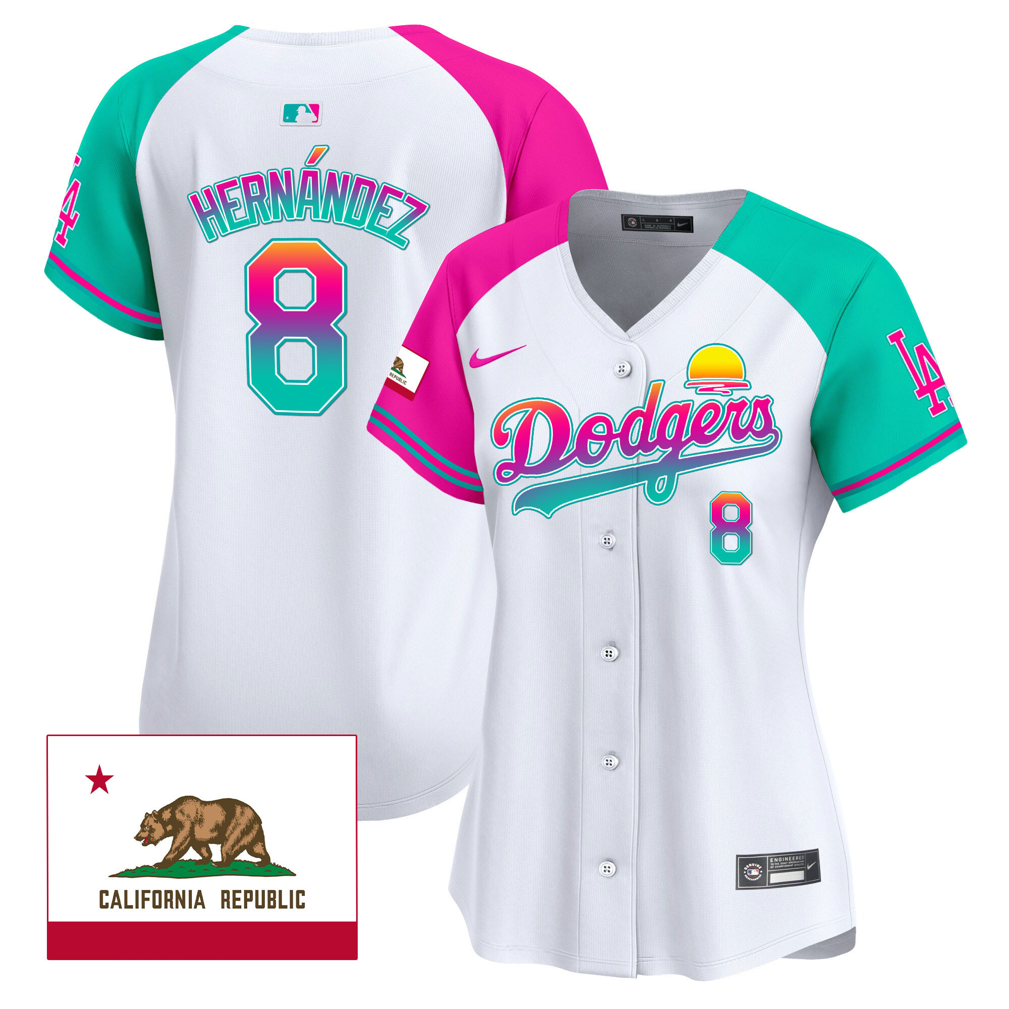 Women's Dodgers 2024 Los Angeles City Style Vapor Premier Limited Jersey - All Stitched - Image 38