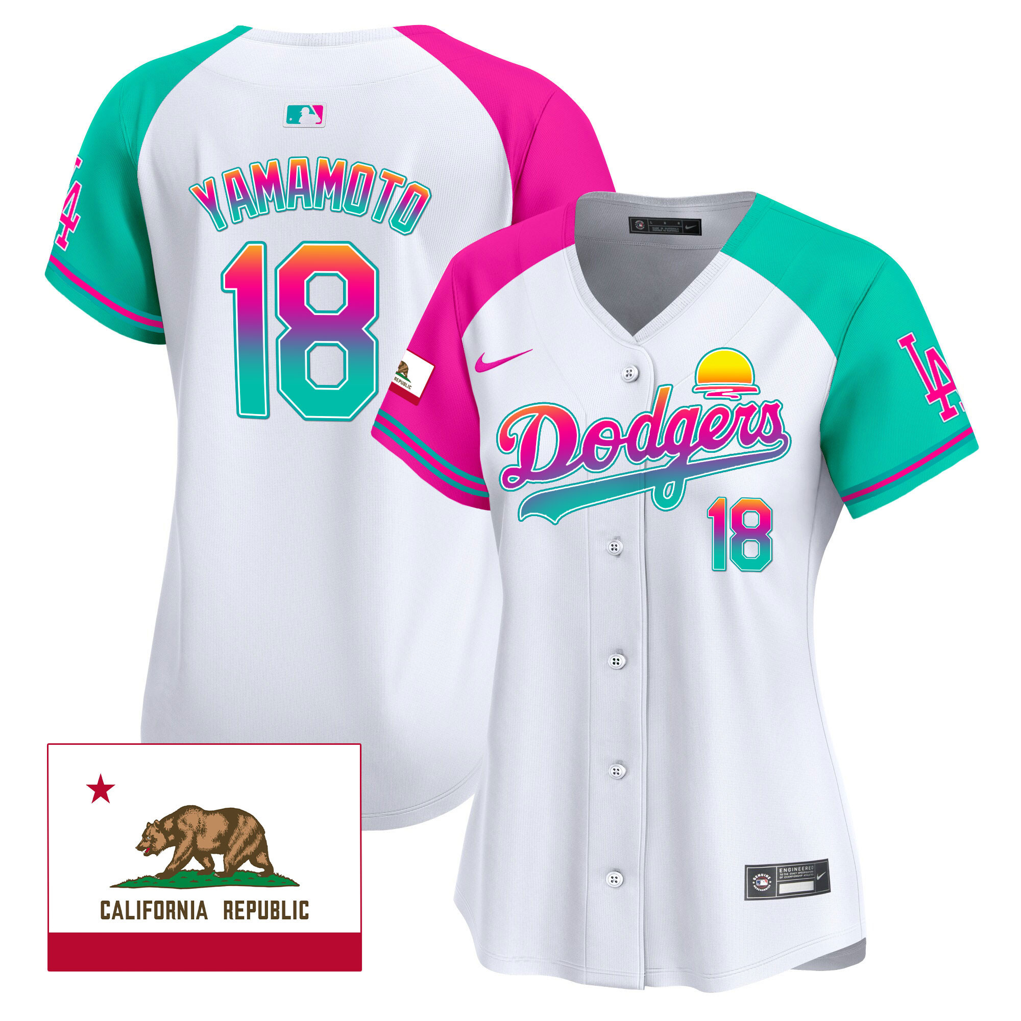 Women's Dodgers 2024 Los Angeles City Style Vapor Premier Limited Jersey - All Stitched - Image 39