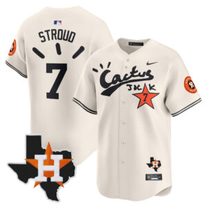 Men's Houston Astros Cactus Jack Patch Vapor Premier Limited Jersey V10 - Stitched