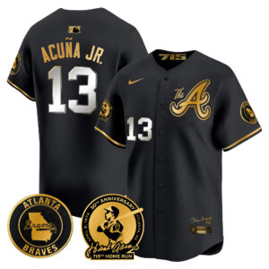 Men's Atlanta Braves Hank Aaron 715th Home Run Patch Vapor Premier Limited Jersey V2 - All Stitched