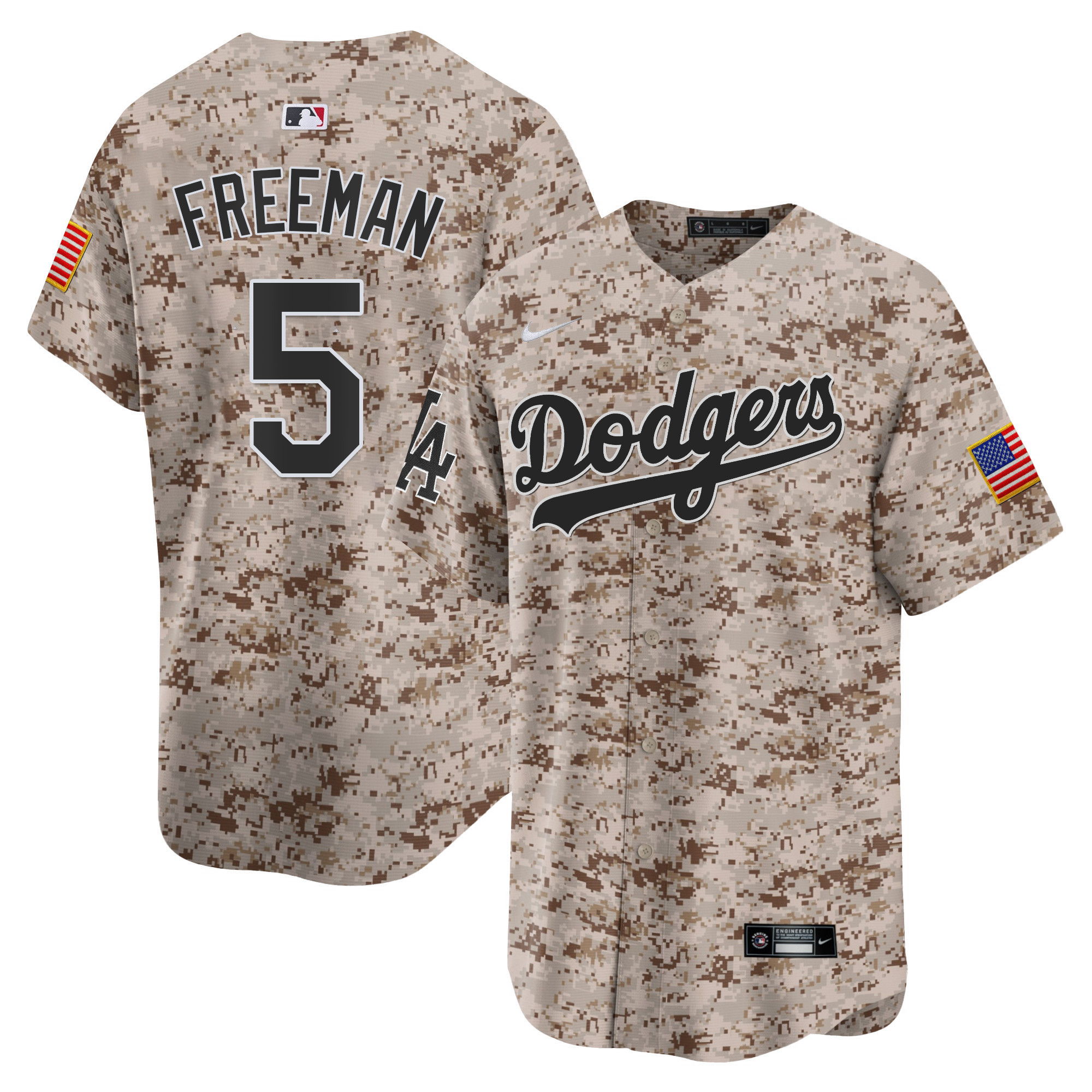 Men's Dodgers USMC Alternate Vapor Premier Limited Jersey - All Stitched - Image 12