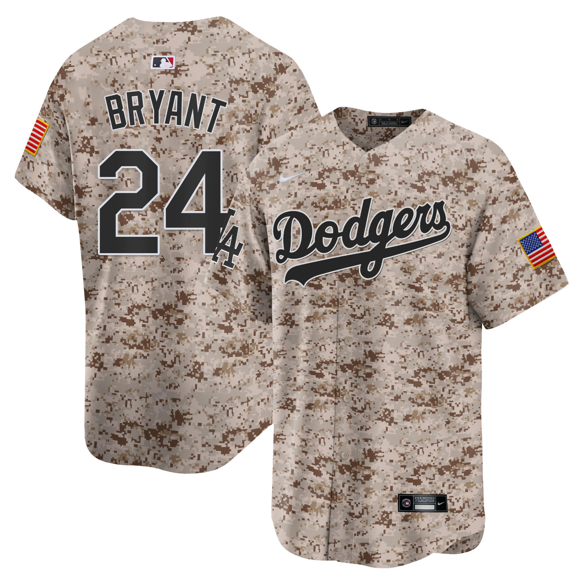 Men's Dodgers USMC Alternate Vapor Premier Limited Jersey - All Stitched - Image 14