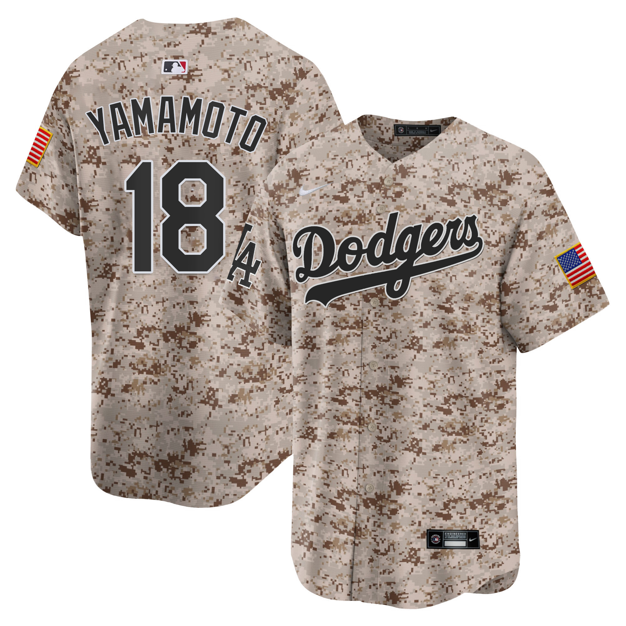 Men's Dodgers USMC Alternate Vapor Premier Limited Jersey - All Stitched - Image 17