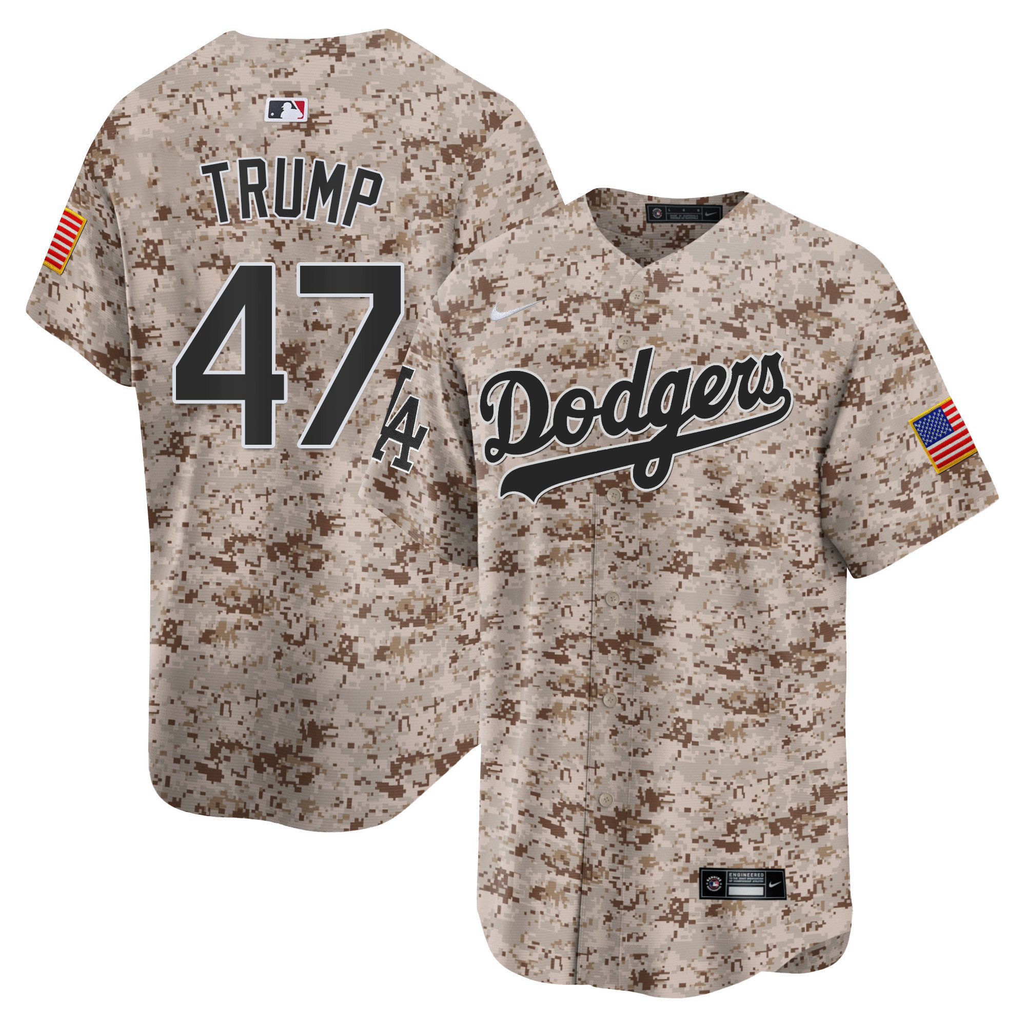 Men's Dodgers USMC Alternate Vapor Premier Limited Jersey - All Stitched - Image 18