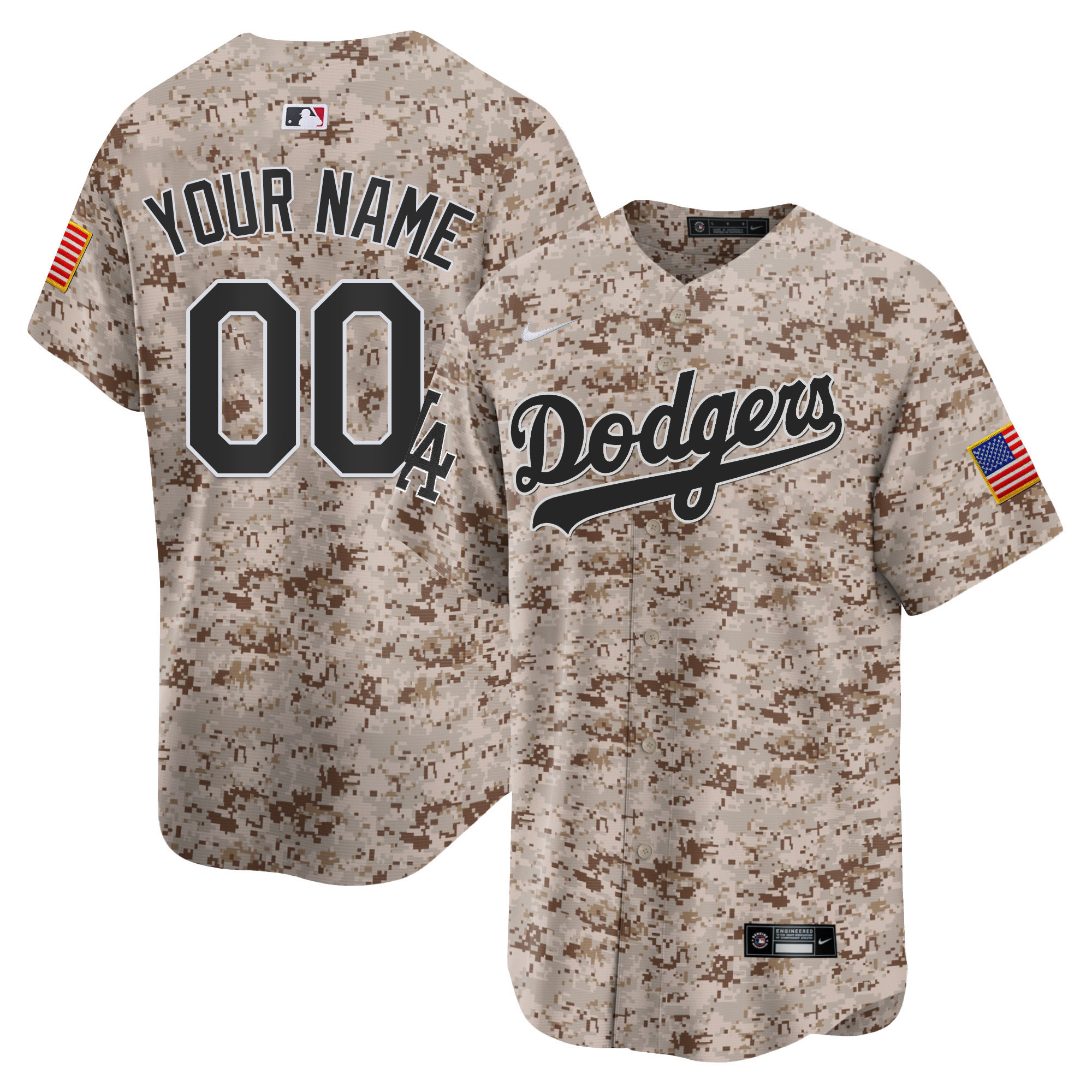 Dodgers USMC Alternate Vapor Premier Limited Custom Jersey - All Stitched - Image 2