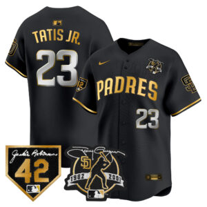 Men's Padres 2024 Tony Gwynn & Robinson Patch Vapor Premier Limited Jersey – All Stitched