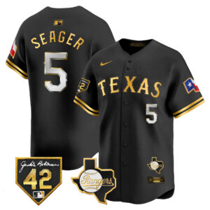 Men's Texas Rangers 2024 Jackie Robinson Patch Vapor Premier Limited Jersey - All Stitched