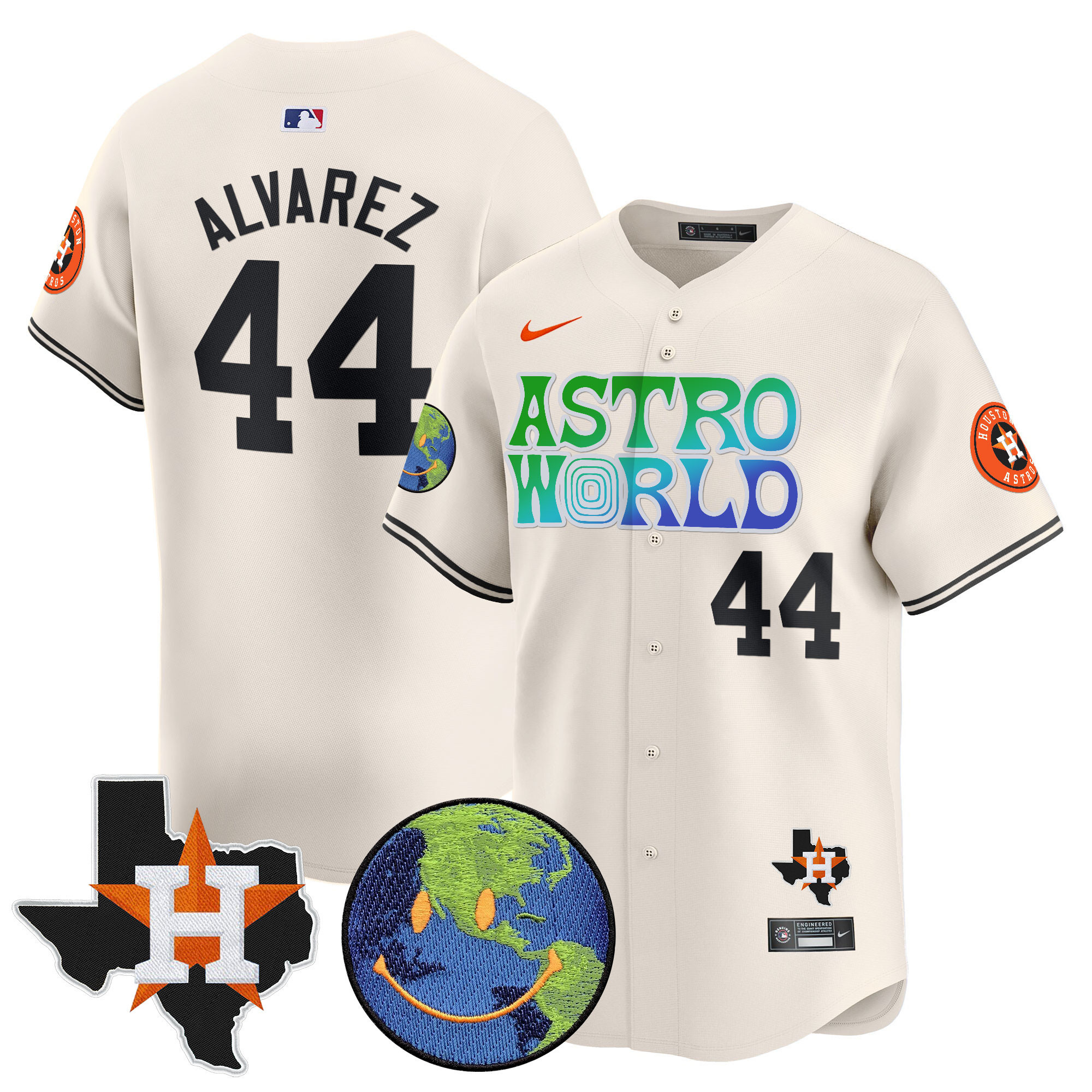 Men's Houston Astros Cactus Jack Astro World Vapor Premier Limited Jersey - All Stitched - Image 6