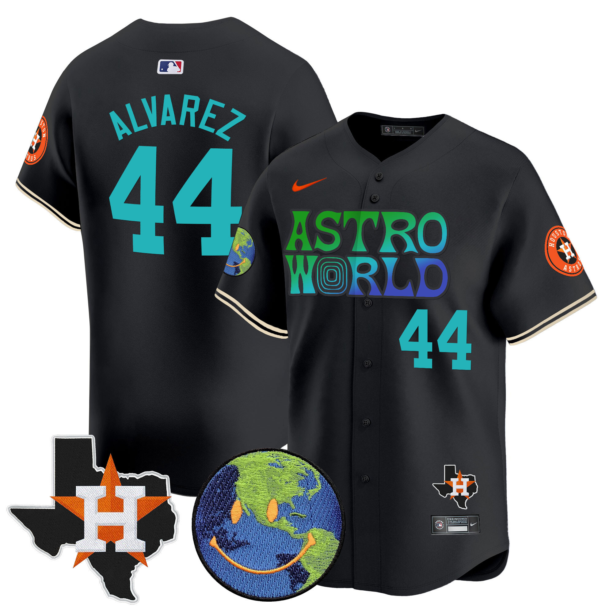 Men's Houston Astros Cactus Jack Astro World Vapor Premier Limited Jersey - All Stitched - Image 15