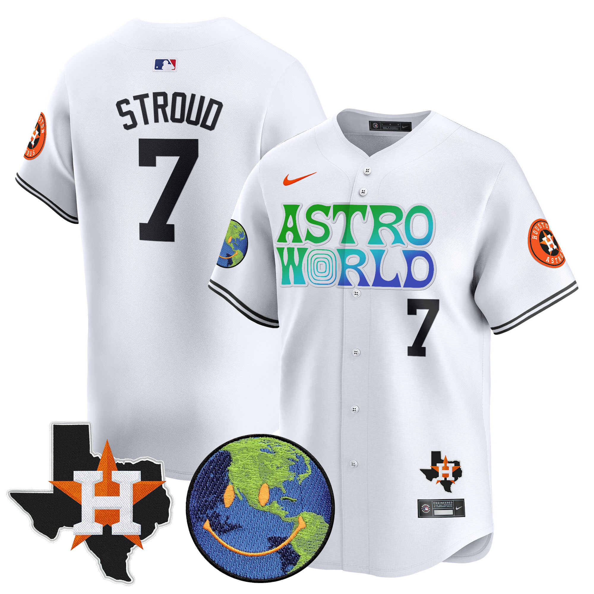 Men's Houston Astros Cactus Jack Astro World Vapor Premier Limited Jersey - All Stitched - Image 19