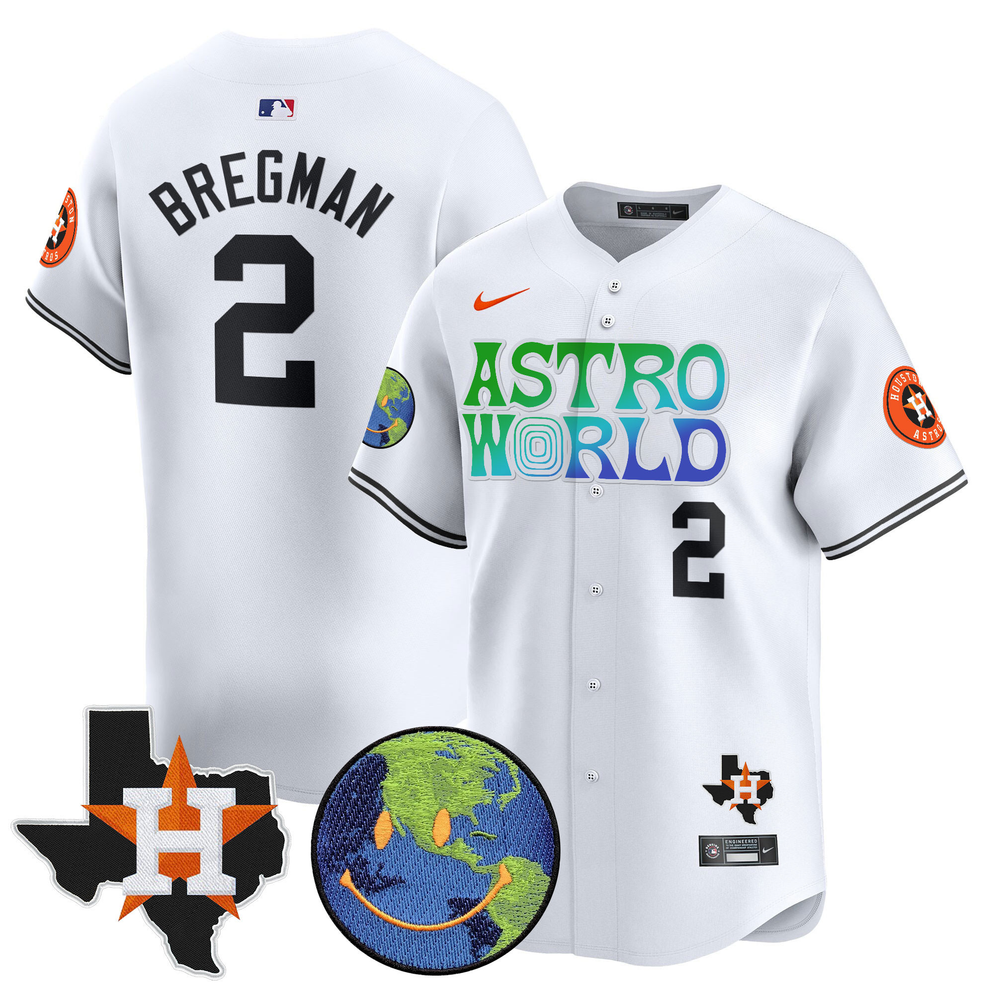 Men's Houston Astros Cactus Jack Astro World Vapor Premier Limited Jersey - All Stitched - Image 22