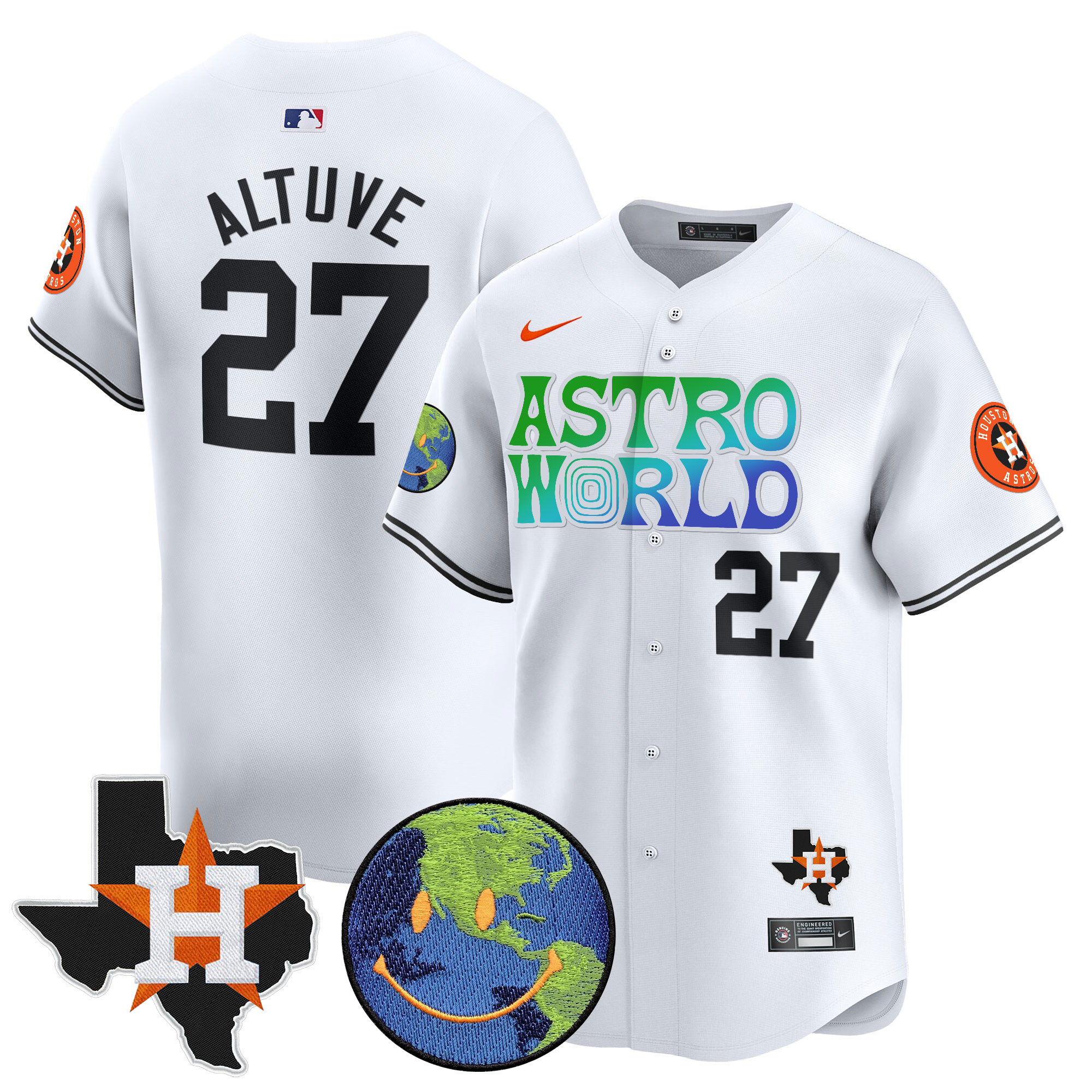 Men's Houston Astros Cactus Jack Astro World Vapor Premier Limited Jersey - All Stitched - Image 23