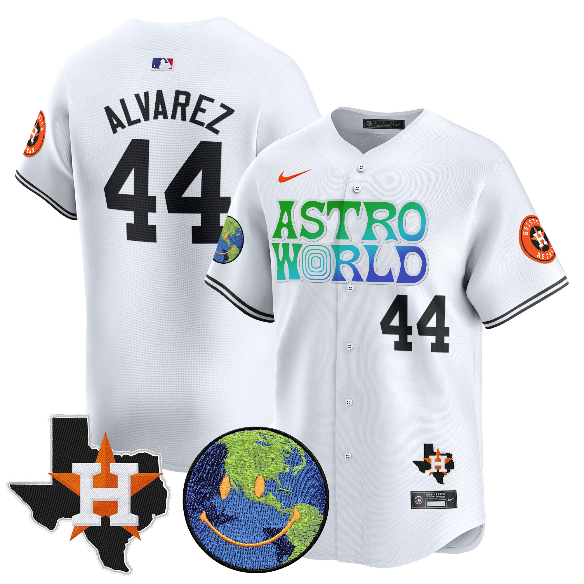 Men's Houston Astros Cactus Jack Astro World Vapor Premier Limited Jersey - All Stitched - Image 24