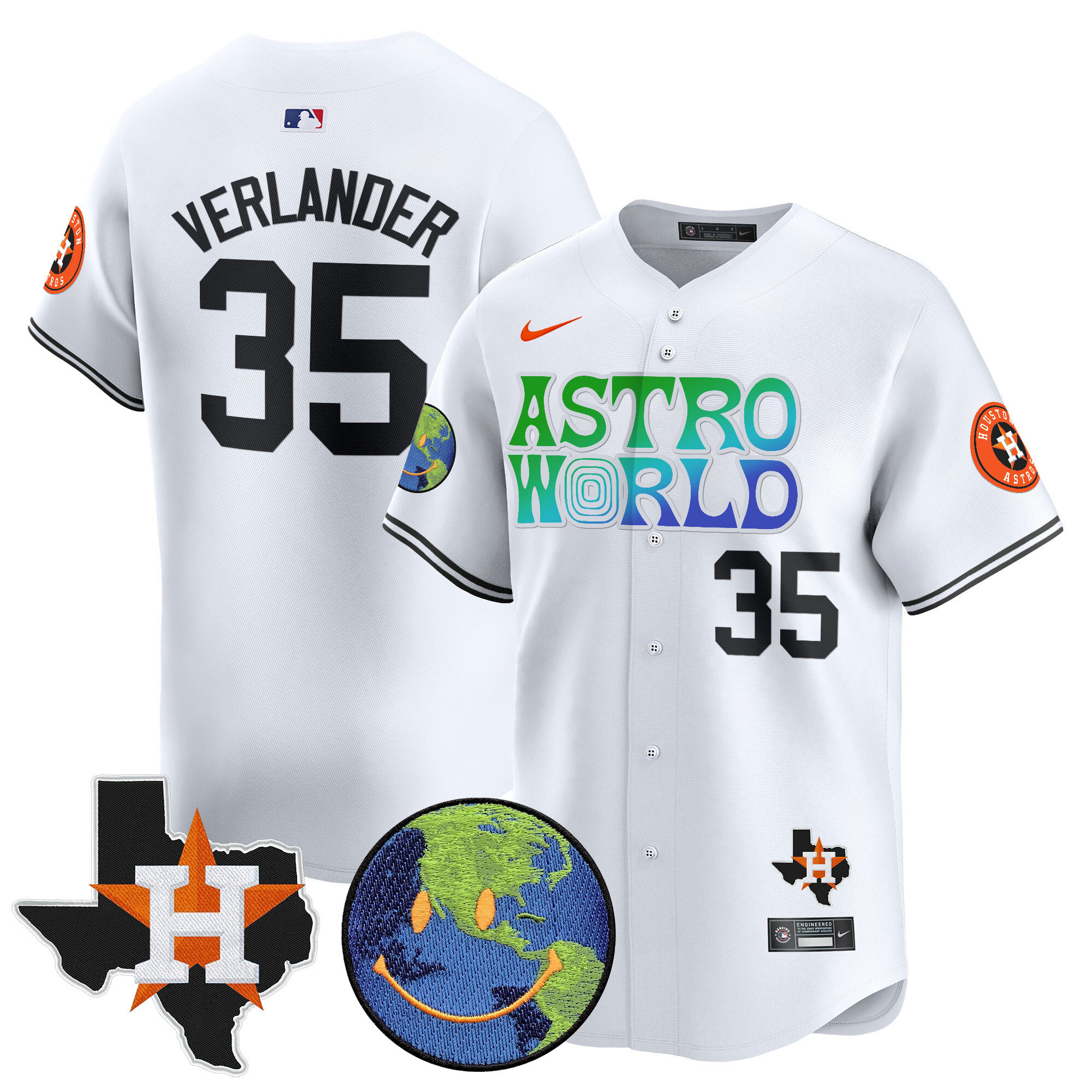 Men's Houston Astros Cactus Jack Astro World Vapor Premier Limited Jersey - All Stitched - Image 25