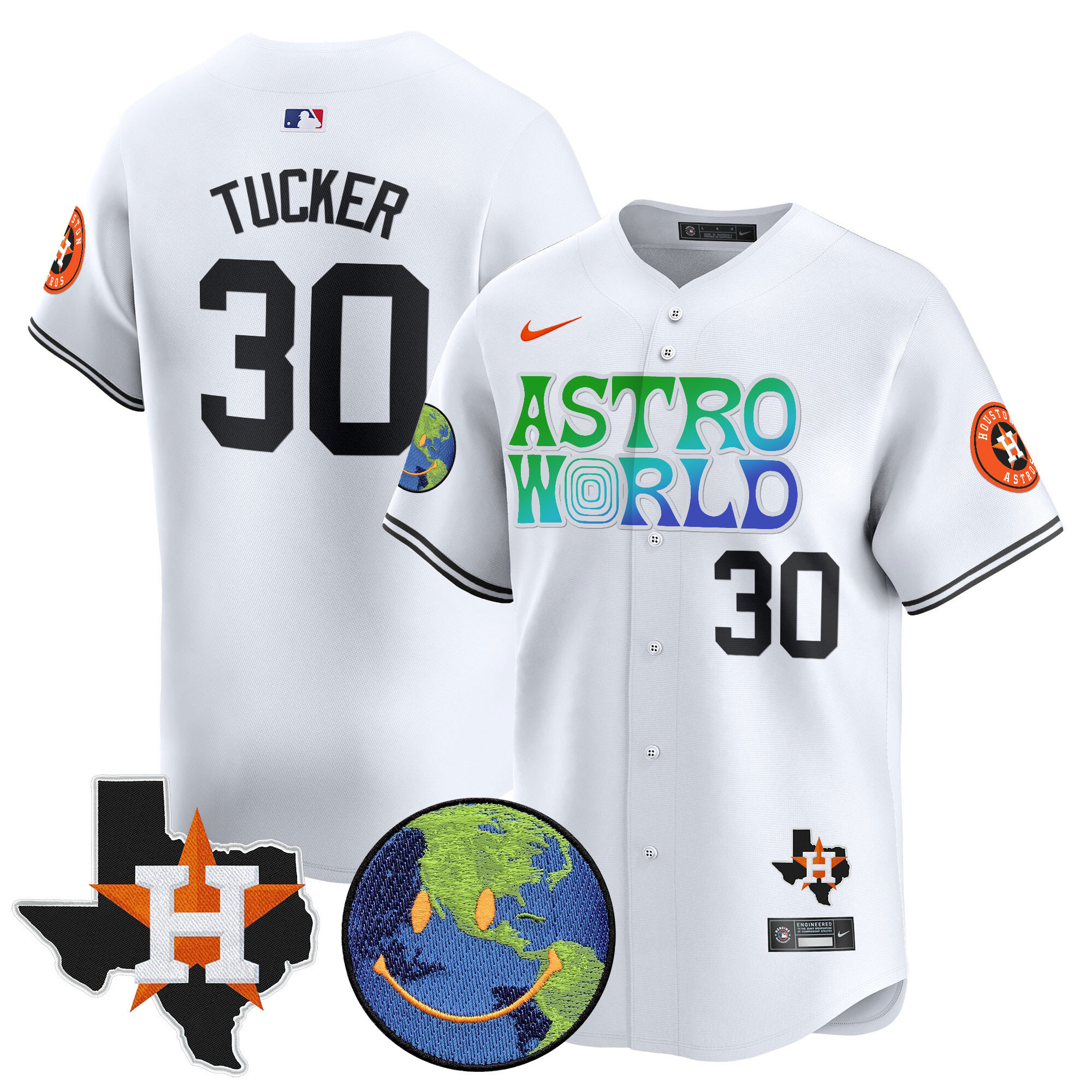Men's Houston Astros Cactus Jack Astro World Vapor Premier Limited Jersey - All Stitched - Image 26