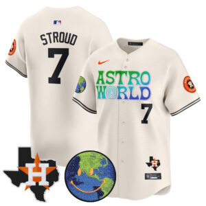Men's Houston Astros Cactus Jack Astro World Vapor Premier Limited Jersey - All Stitched