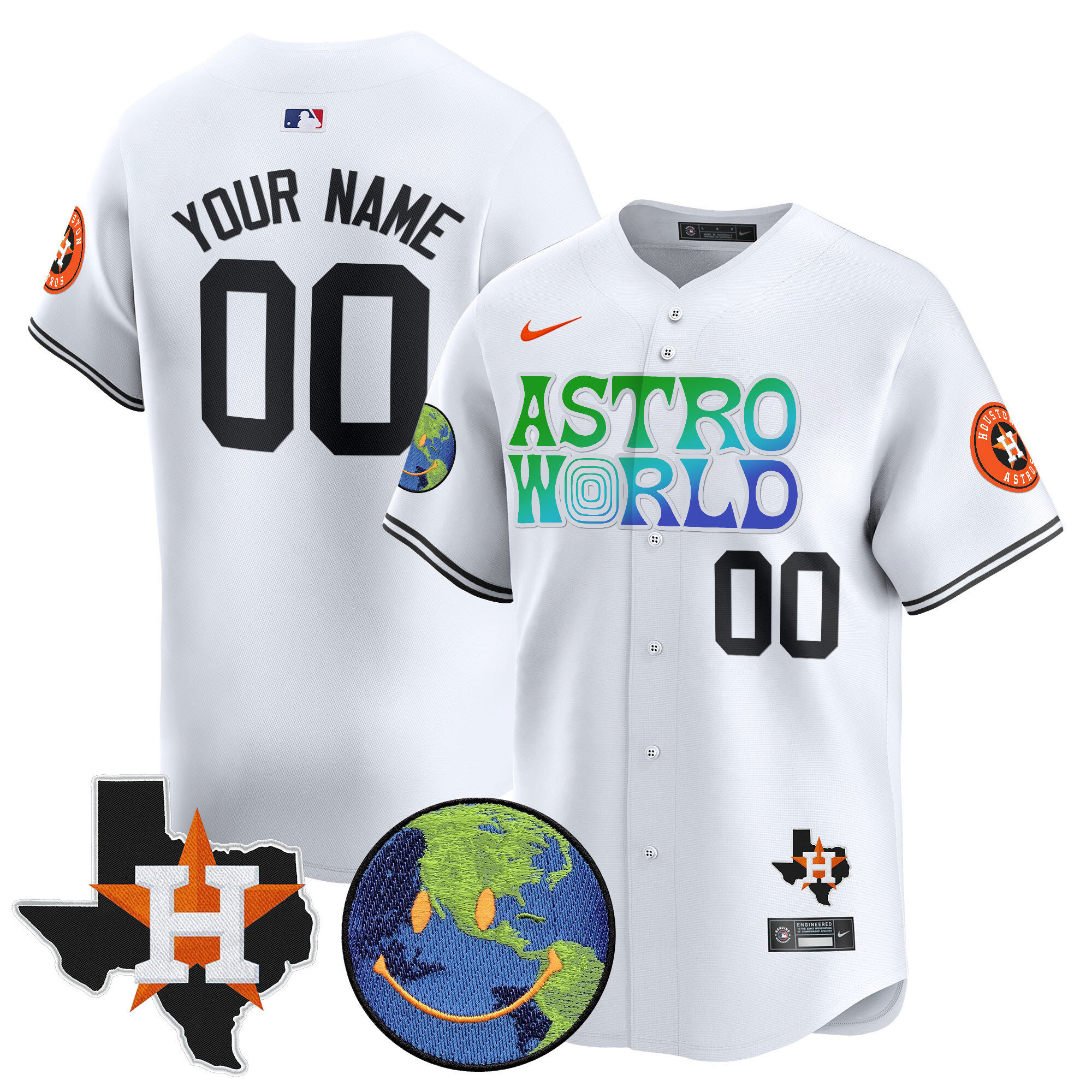 Houston Astros Cactus Jack Astro World Vapor Premier Limited Custom Jersey - All Stitched - Image 3