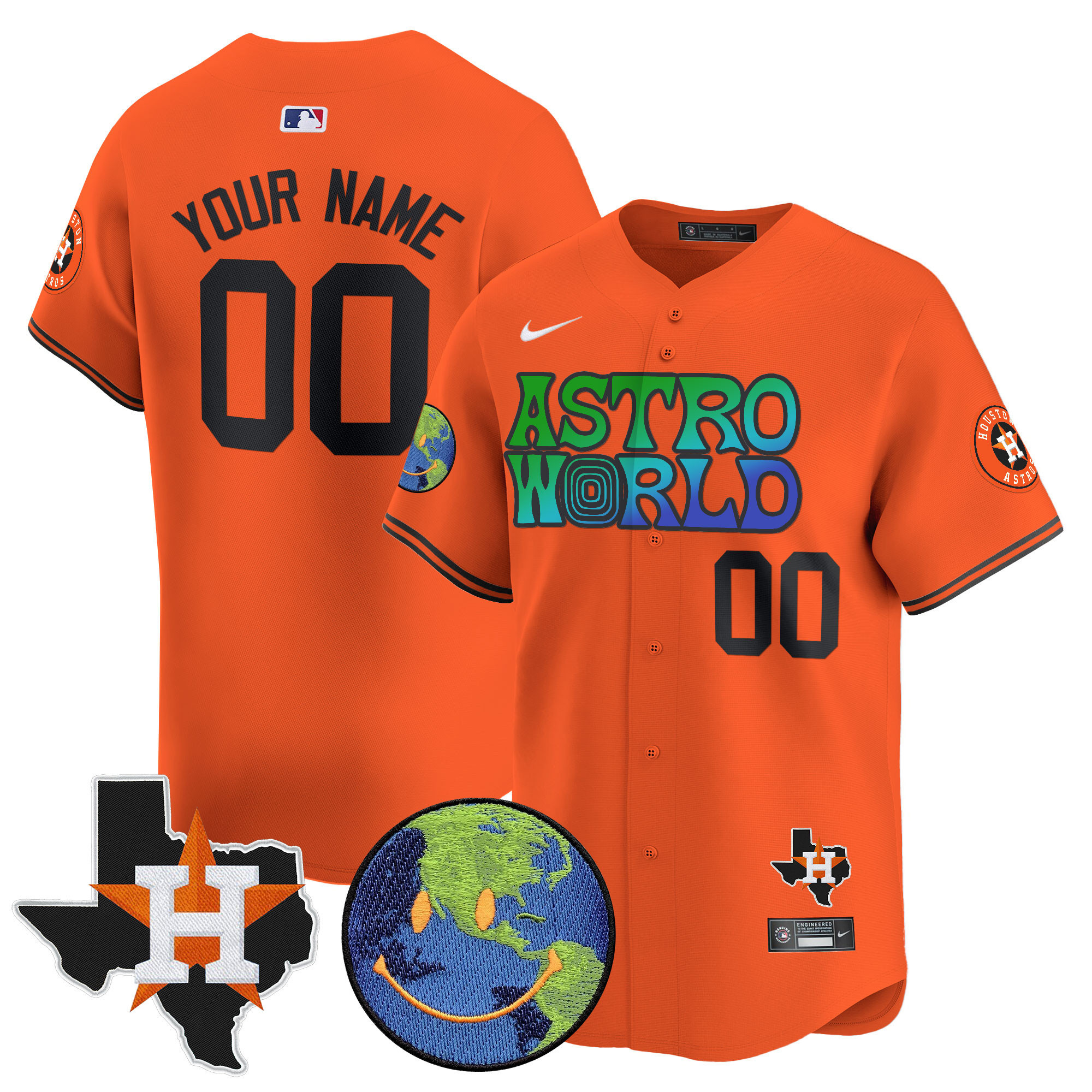 Houston Astros Cactus Jack Astro World Vapor Premier Limited Custom Jersey - All Stitched - Image 5