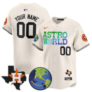 Houston Astros Cactus Jack Astro World Vapor Premier Limited Custom Jersey - All Stitched
