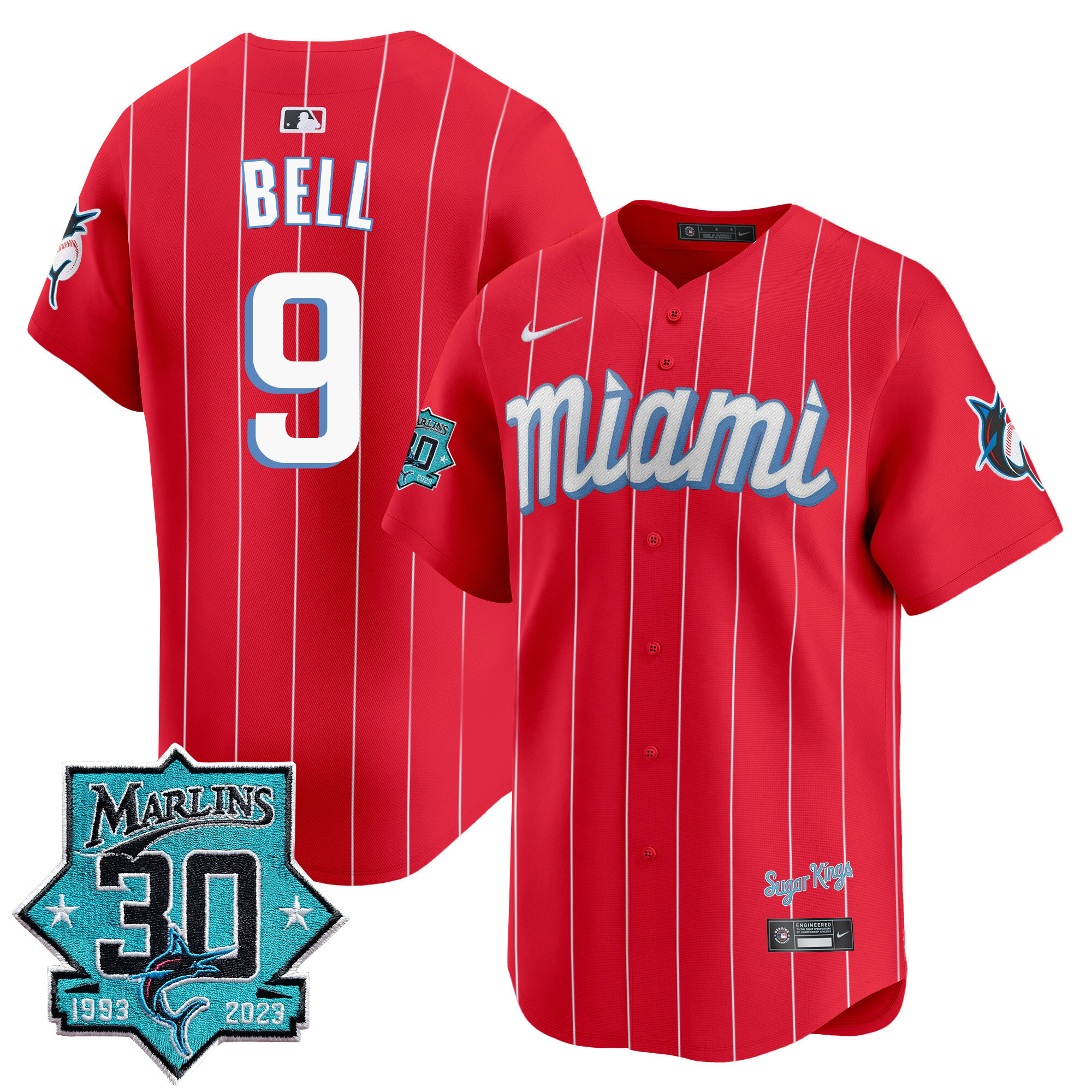 Men's Miami Marlins 30 Seasons Anniversary Patch Vapor Premier Limited Jersey – All Stitched - Image 35