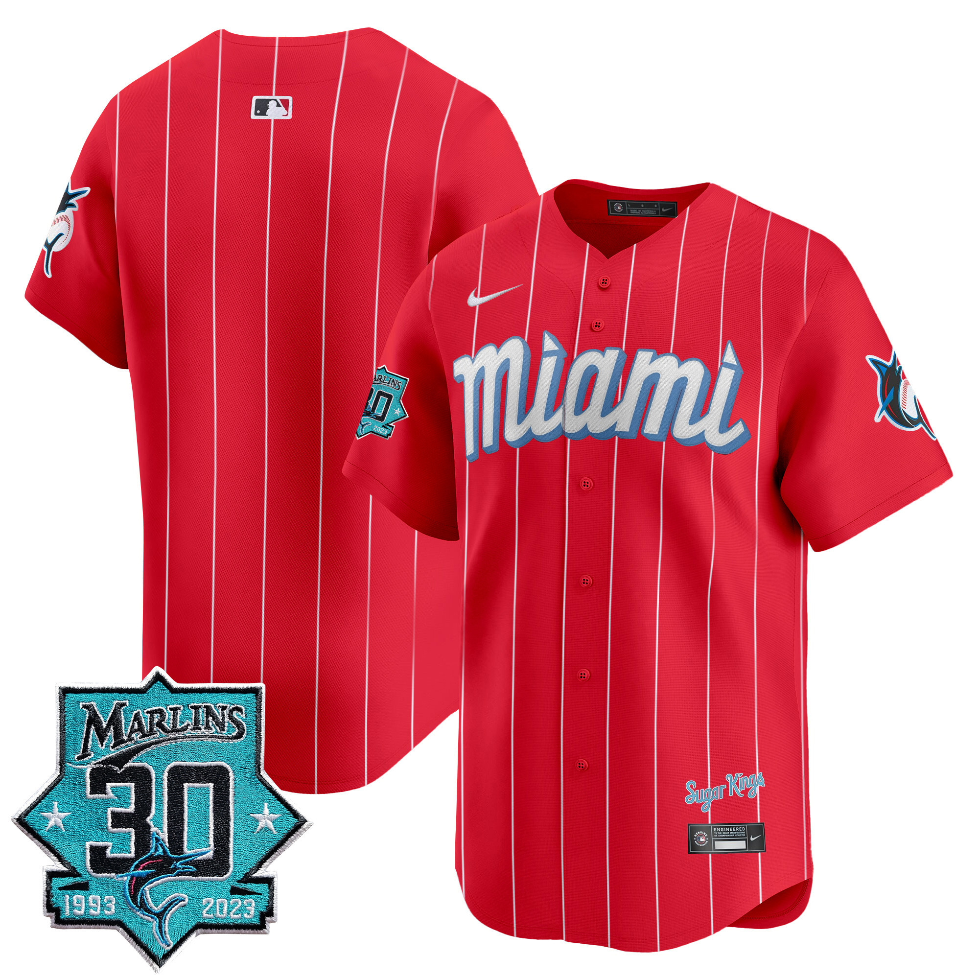 Men's Miami Marlins 30 Seasons Anniversary Patch Vapor Premier Limited Jersey – All Stitched - Image 36
