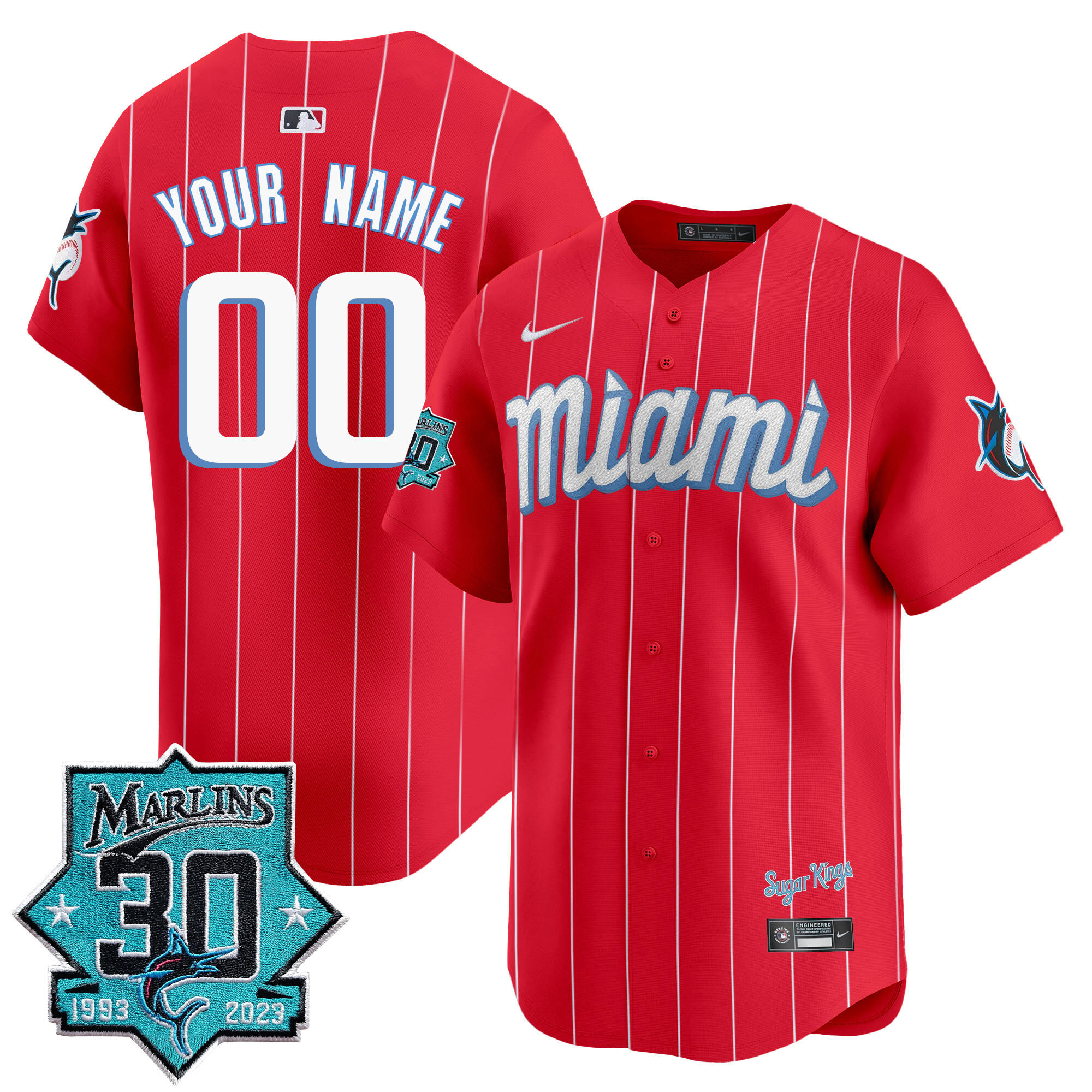 Miami Marlins 30 Seasons Anniversary Patch Vapor Premier Limited Custom Jersey – All Stitched - Image 6