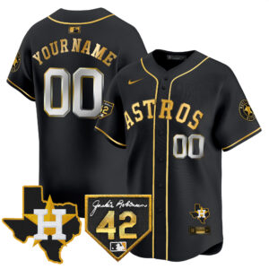 Houston Astros 2024 Robinson & Texas Patch Vapor Premier Limited Custom Jersey - All Stitched