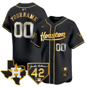 Houston Astros 2024 Jackie Robinson Patch Vapor Premier Limited Custom Jersey - All Stitched