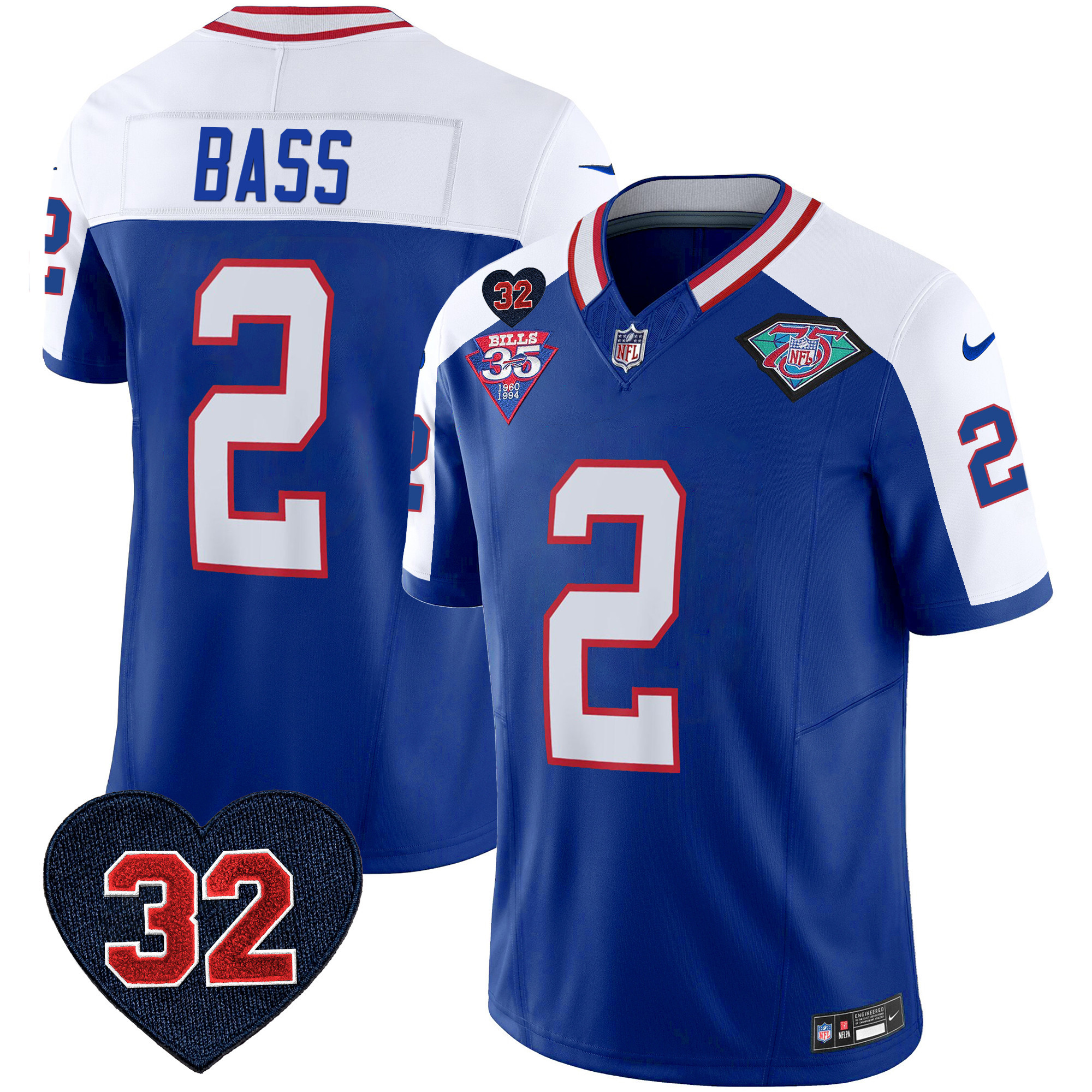 Men's Bills 1994 Throwback O.J. Simpson Patch Vapor Limited Jersey - All Stitched - Image 9