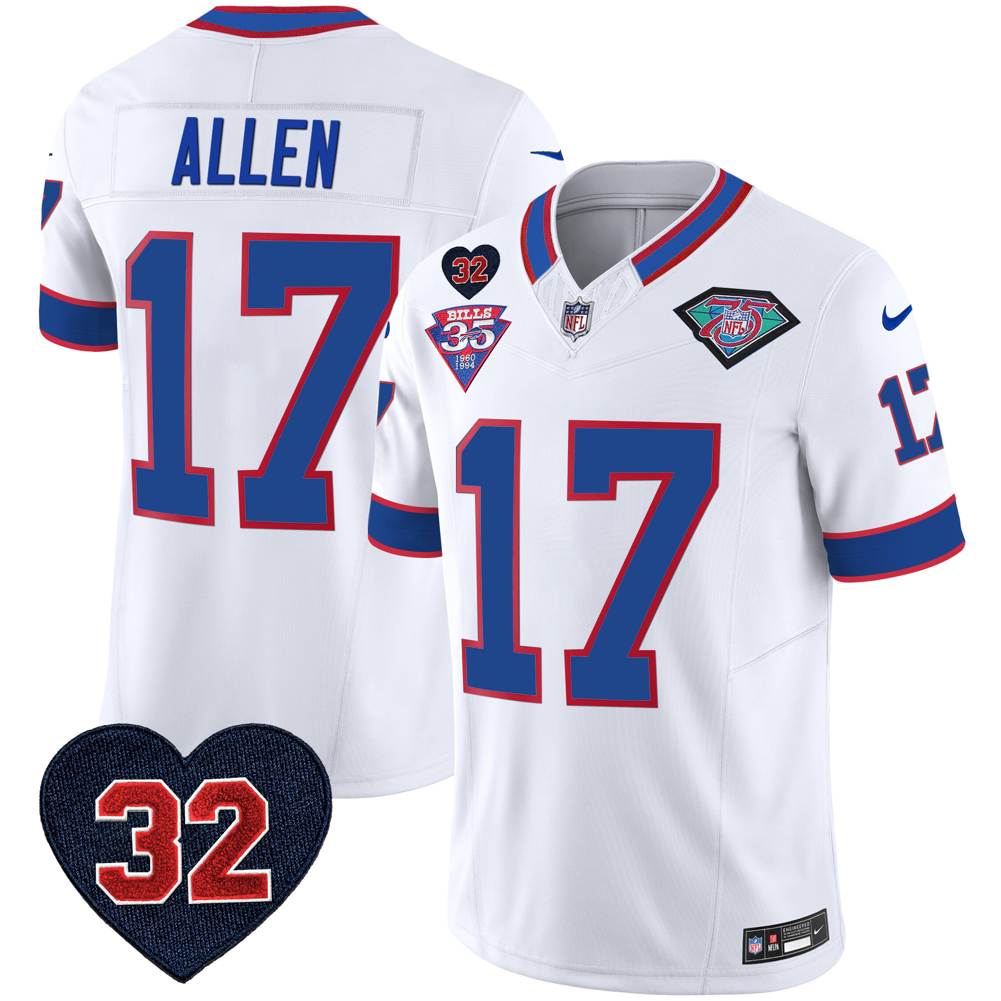 Men's Bills 1994 Throwback O.J. Simpson Patch Vapor Limited Jersey - All Stitched - Image 29
