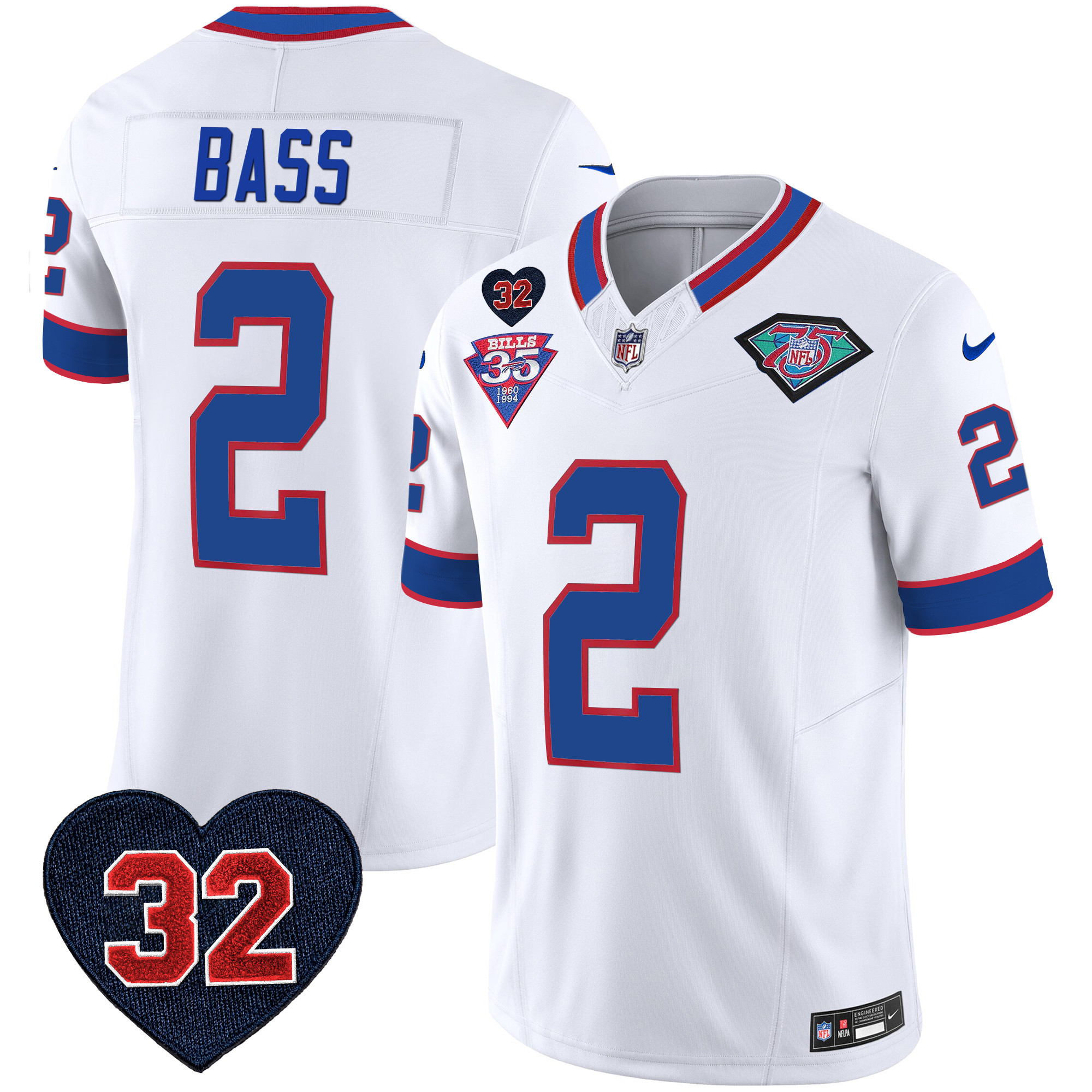 Men's Bills 1994 Throwback O.J. Simpson Patch Vapor Limited Jersey - All Stitched - Image 36