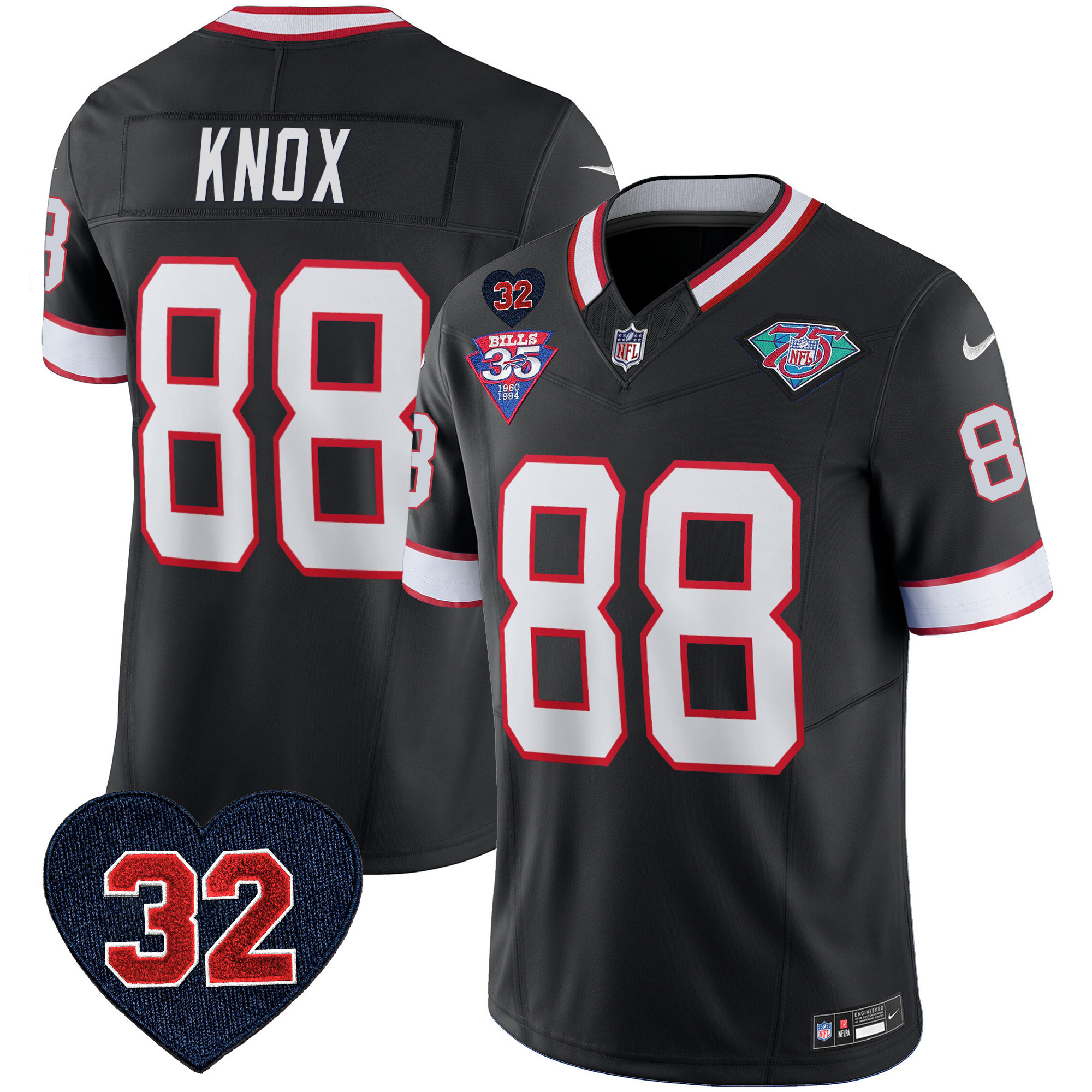 Men's Bills 1994 Throwback O.J. Simpson Patch Vapor Limited Jersey - All Stitched - Image 41