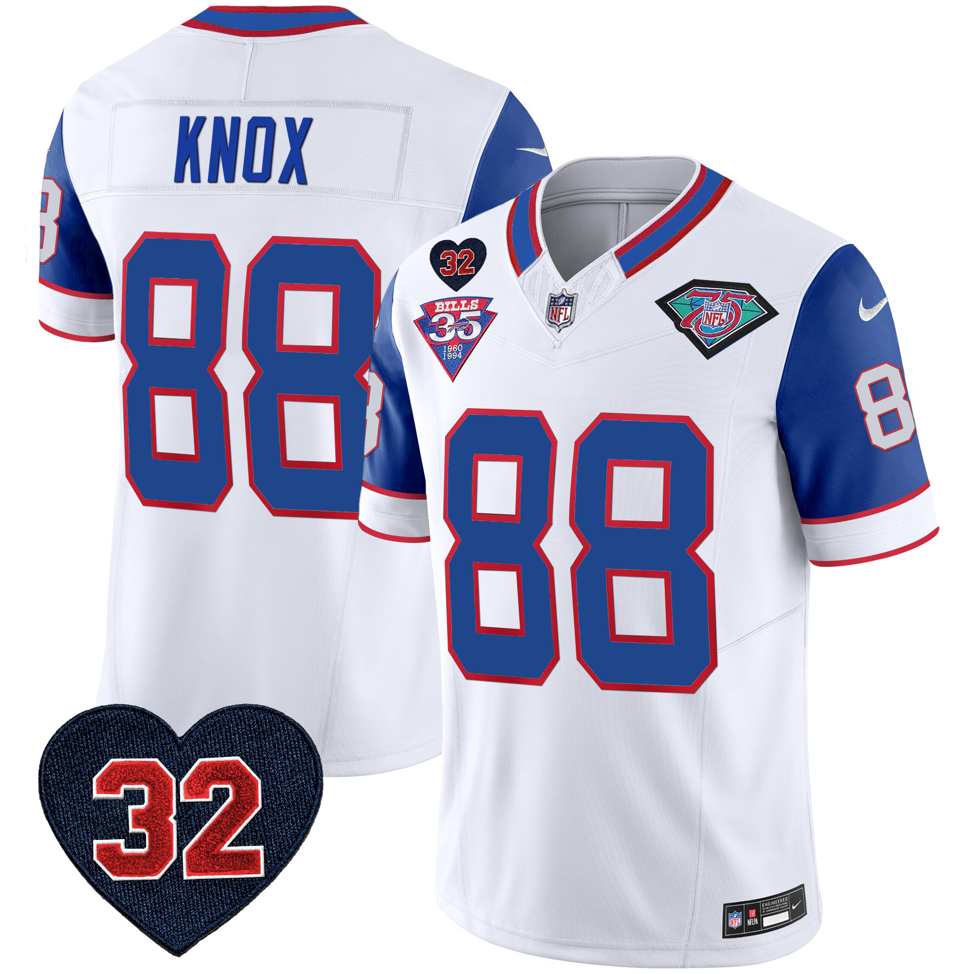 Men's Bills 1994 Throwback O.J. Simpson Patch Vapor Limited Jersey - All Stitched - Image 50