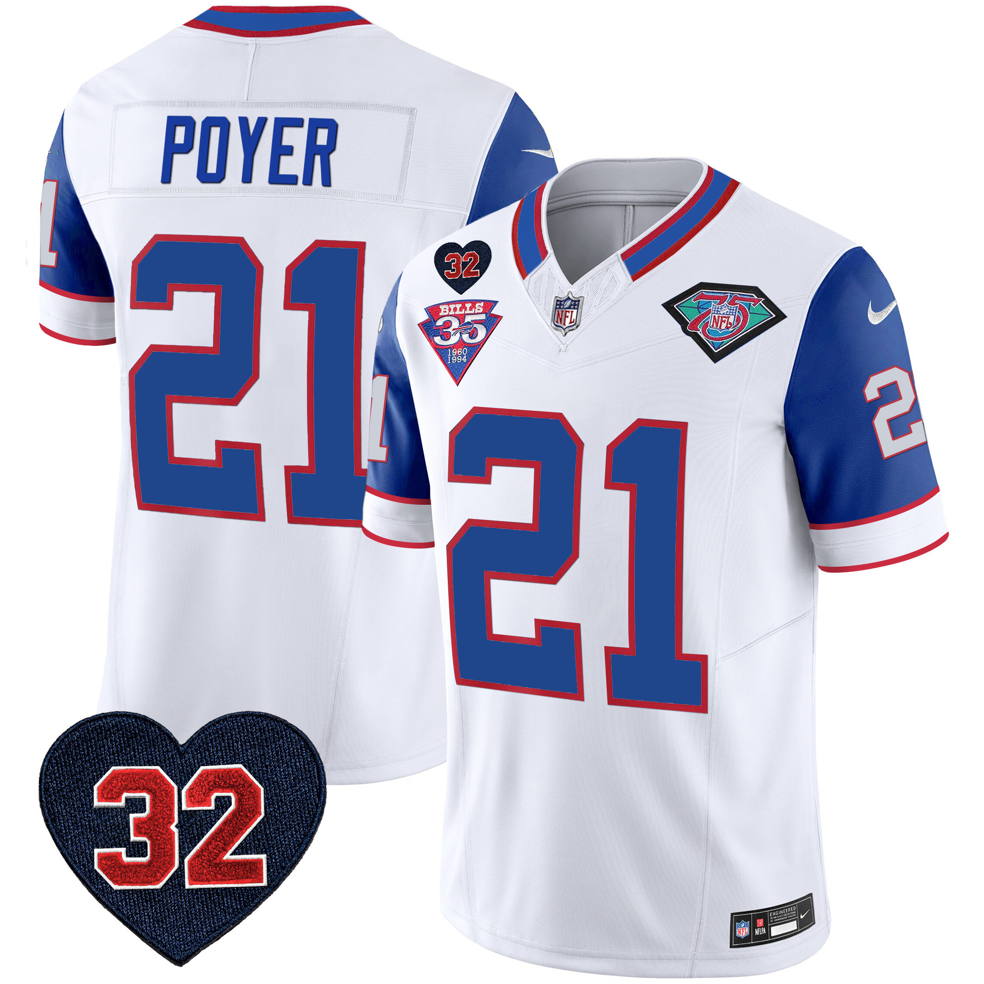 Men's Bills 1994 Throwback O.J. Simpson Patch Vapor Limited Jersey - All Stitched - Image 52