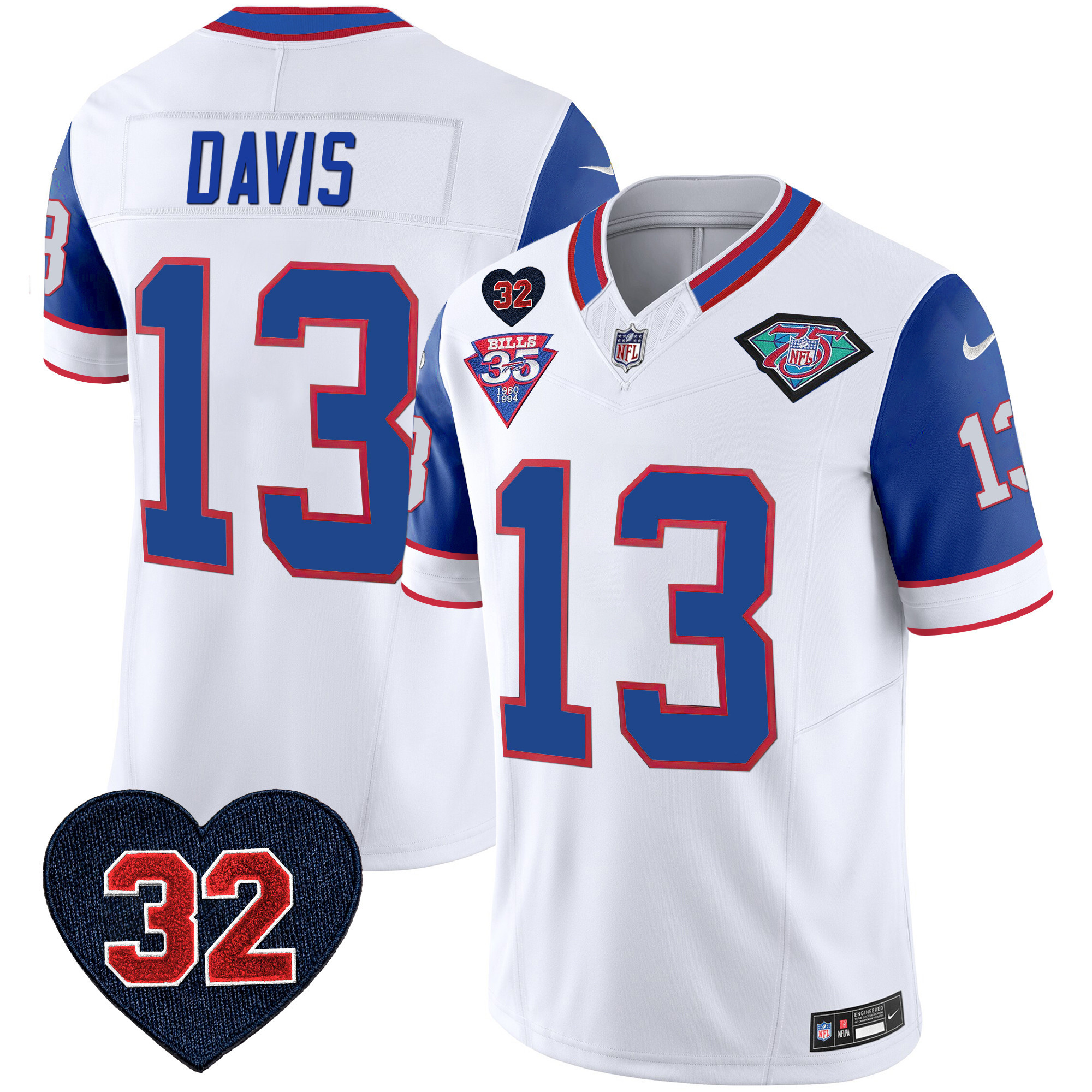Men's Bills 1994 Throwback O.J. Simpson Patch Vapor Limited Jersey - All Stitched - Image 53