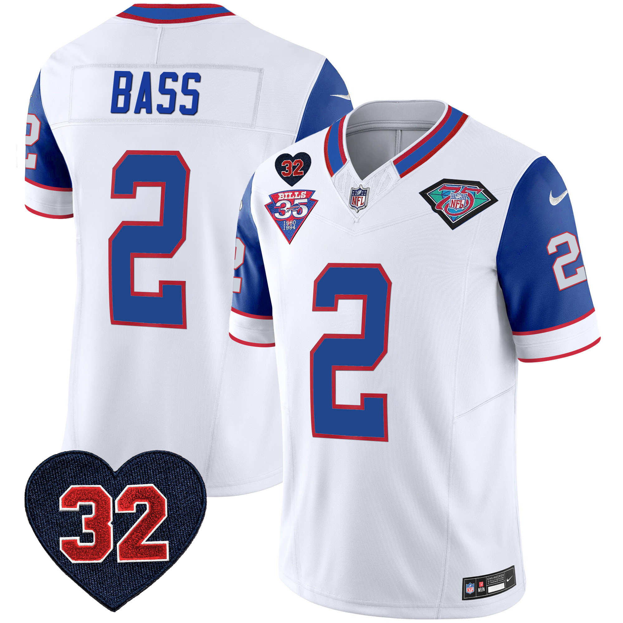 Men's Bills 1994 Throwback O.J. Simpson Patch Vapor Limited Jersey - All Stitched - Image 54